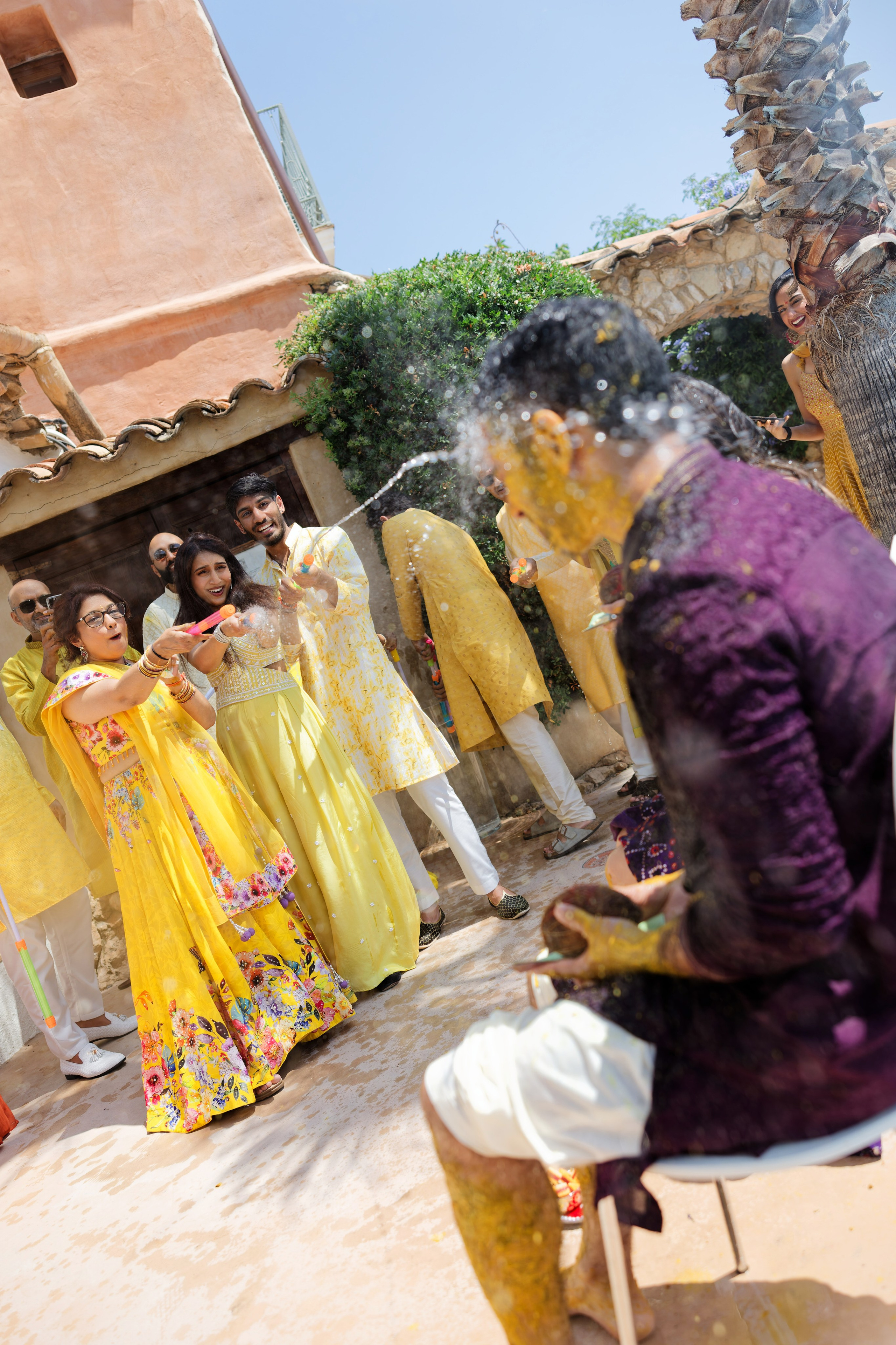 Indian wedding Haldi ceremony & Mehndi Night at Masia Nur, Sitges, Spain Preview
