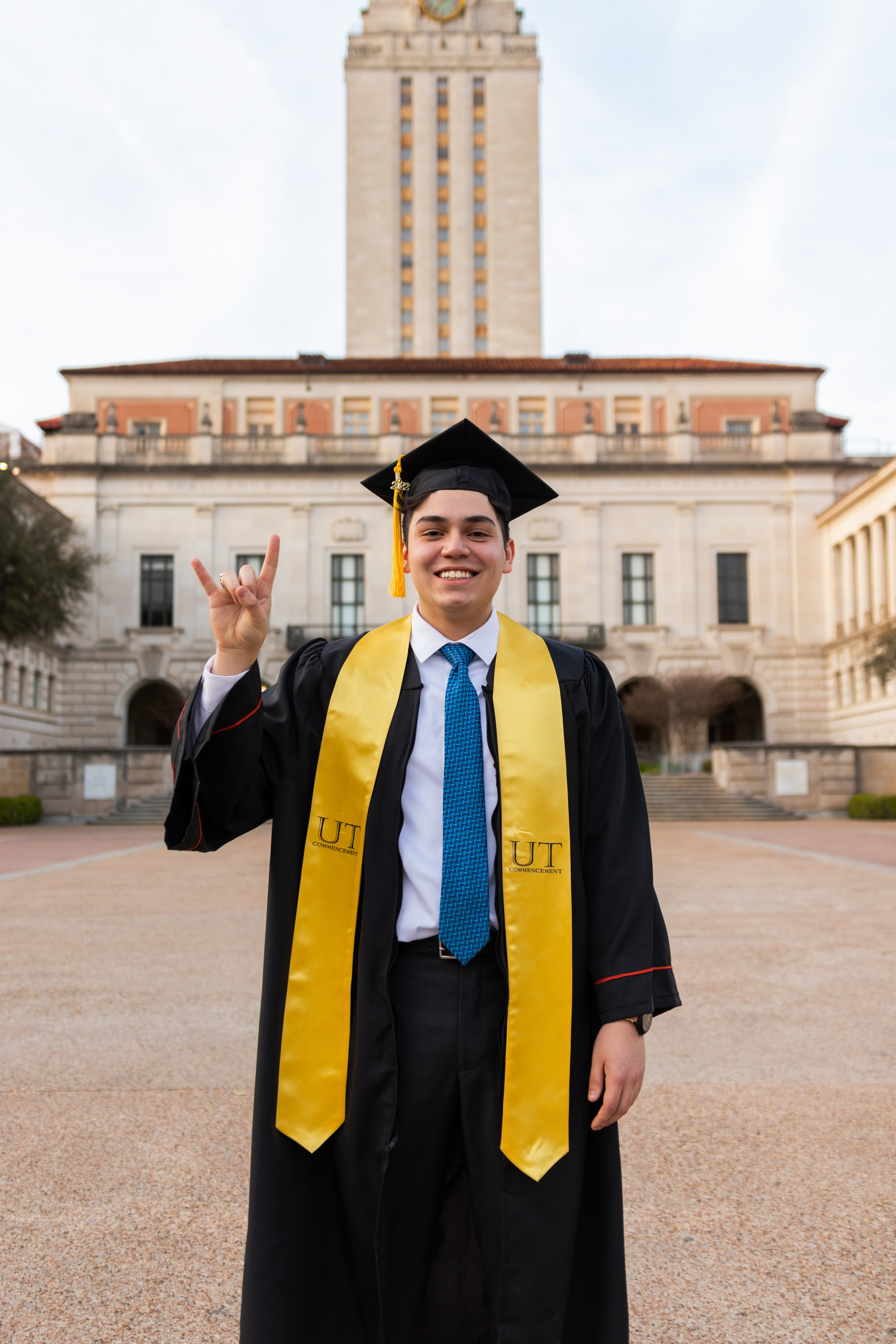 Christopher’s graduation photoshoot at the University of Texas Austin