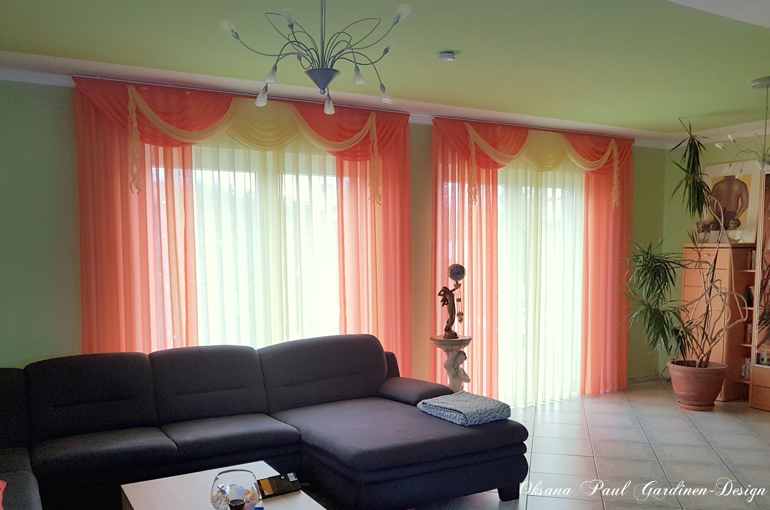 Гостиная / Wohnzimmer ➜. Oksana Paul-Gardinen-Design Oksana Paul ✧ Art of Gardinen & Textile Design ✧ Polymer Clay Art & Handmade Creatures