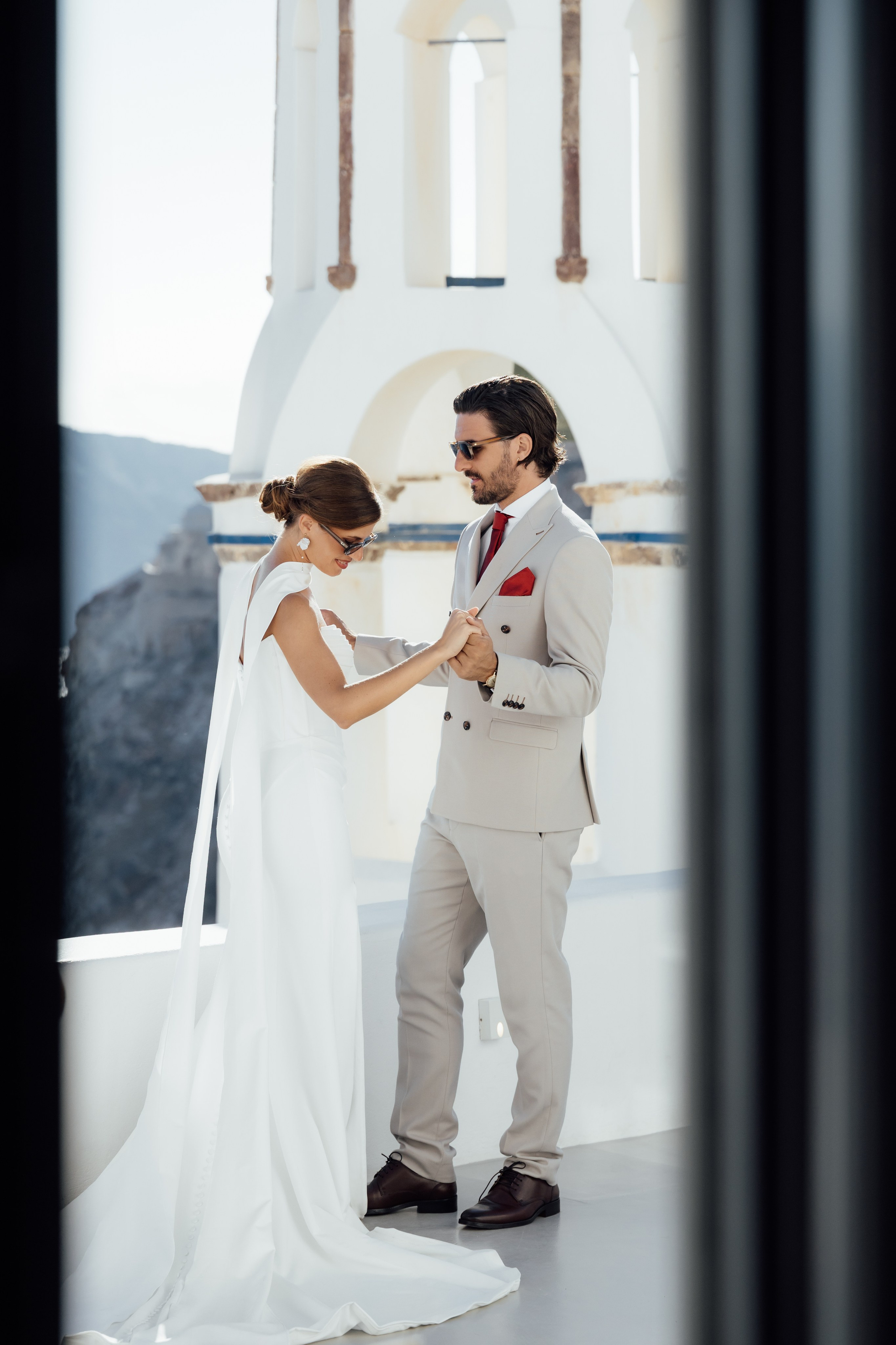 David & Serena. Santorini, GR. Timeless Wedding & Events Photography. Based in London, working across Europe