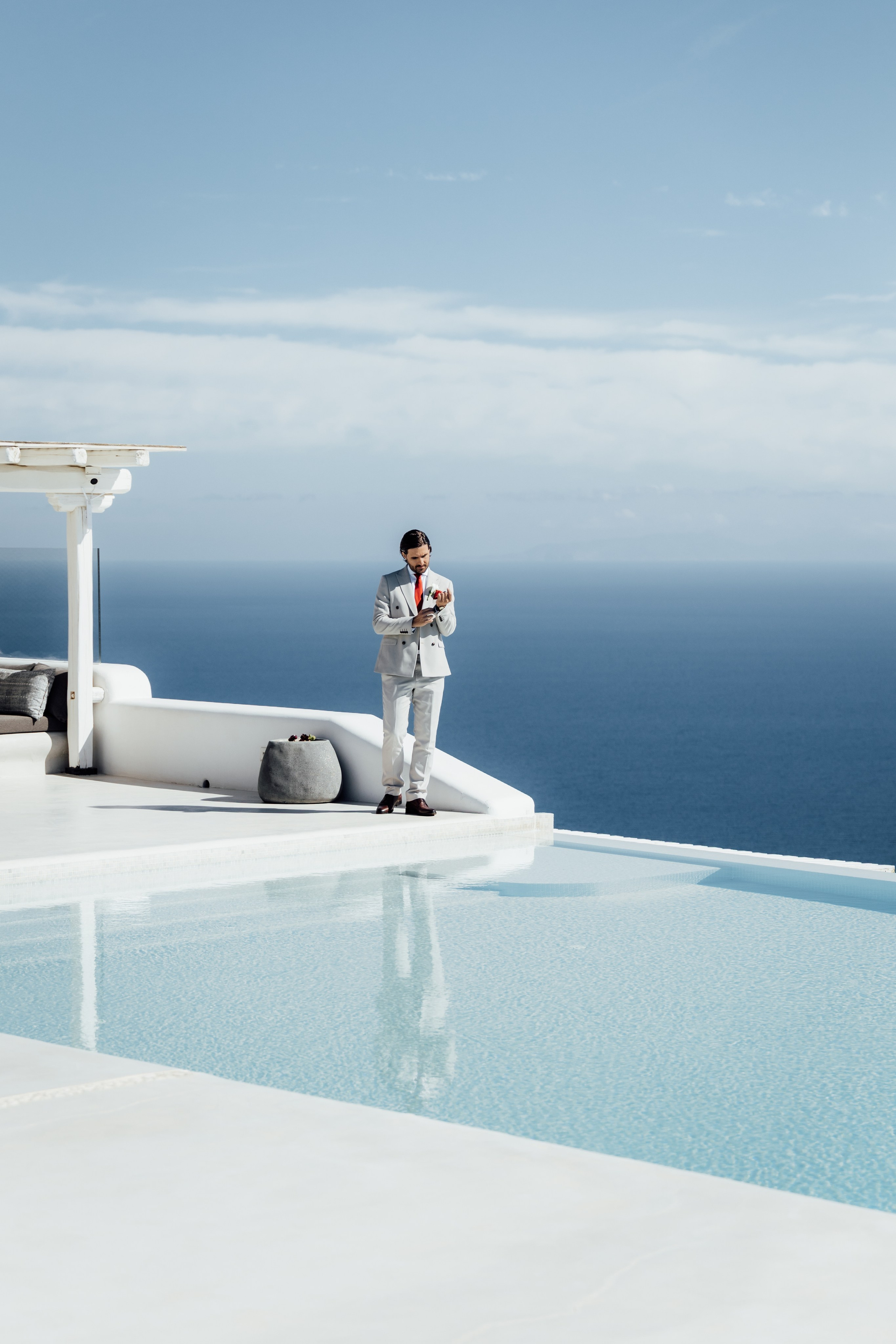 David & Serena. Santorini, GR. Timeless Wedding & Events Photography. Based in London, working across Europe
