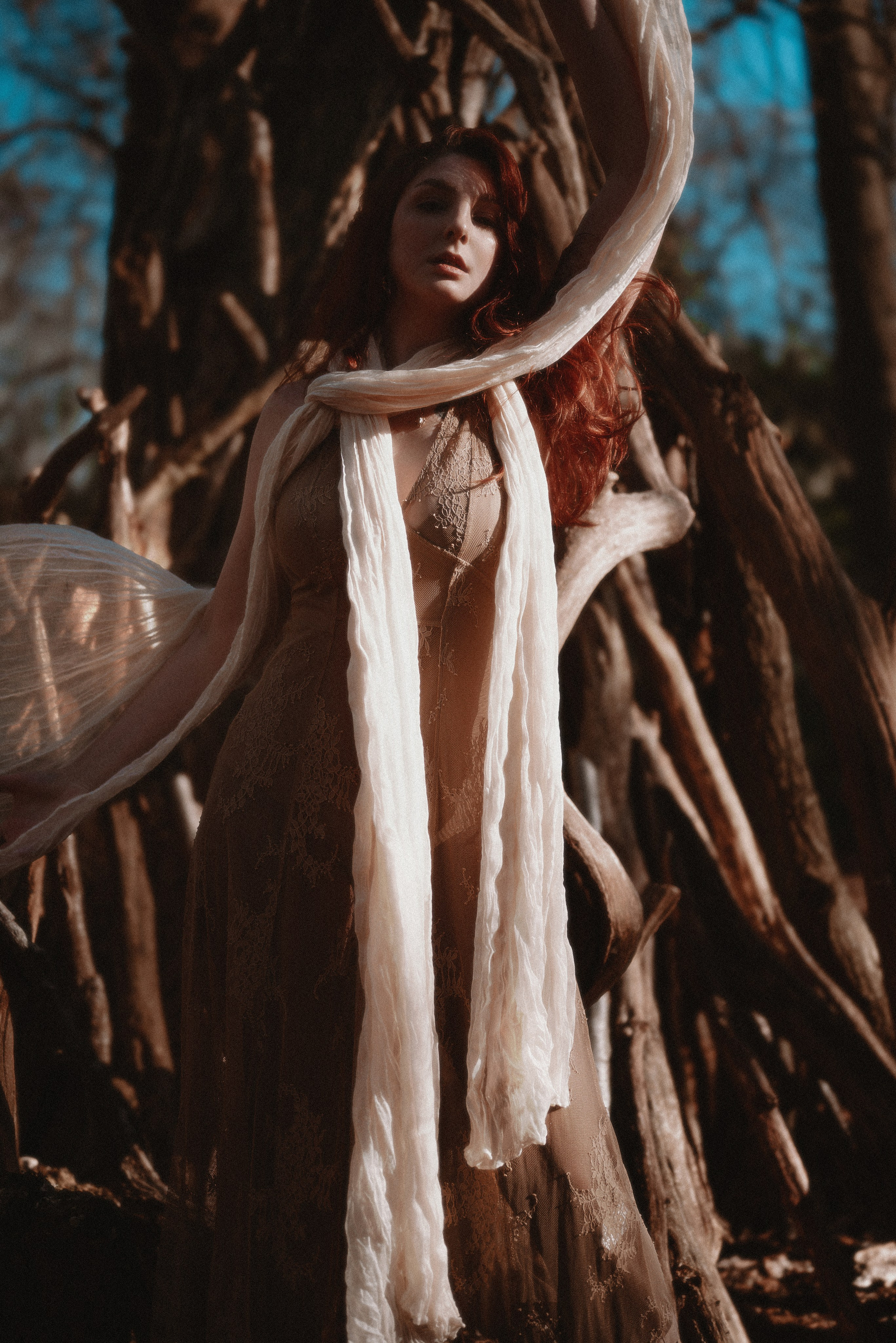 Self-portraits in the autumn forest in The Hague, Netherlands. Moth & Moss Photography