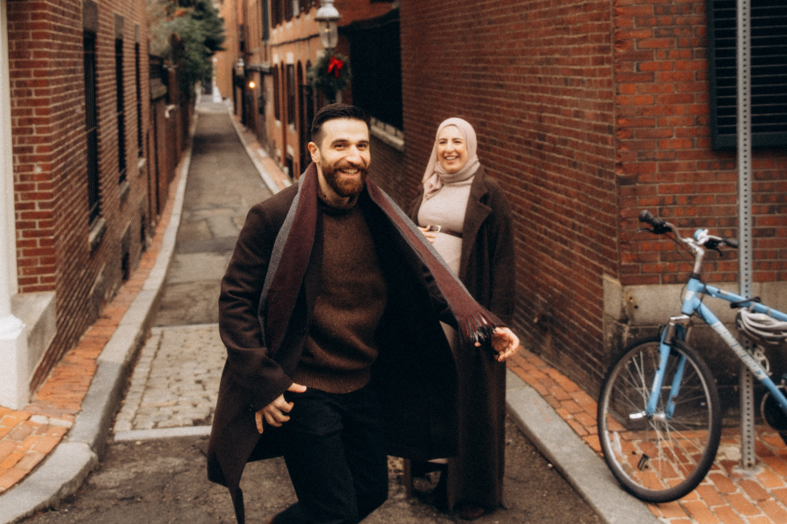 Winter Pregnancy Photoshoot | Bacon Hill, Boston