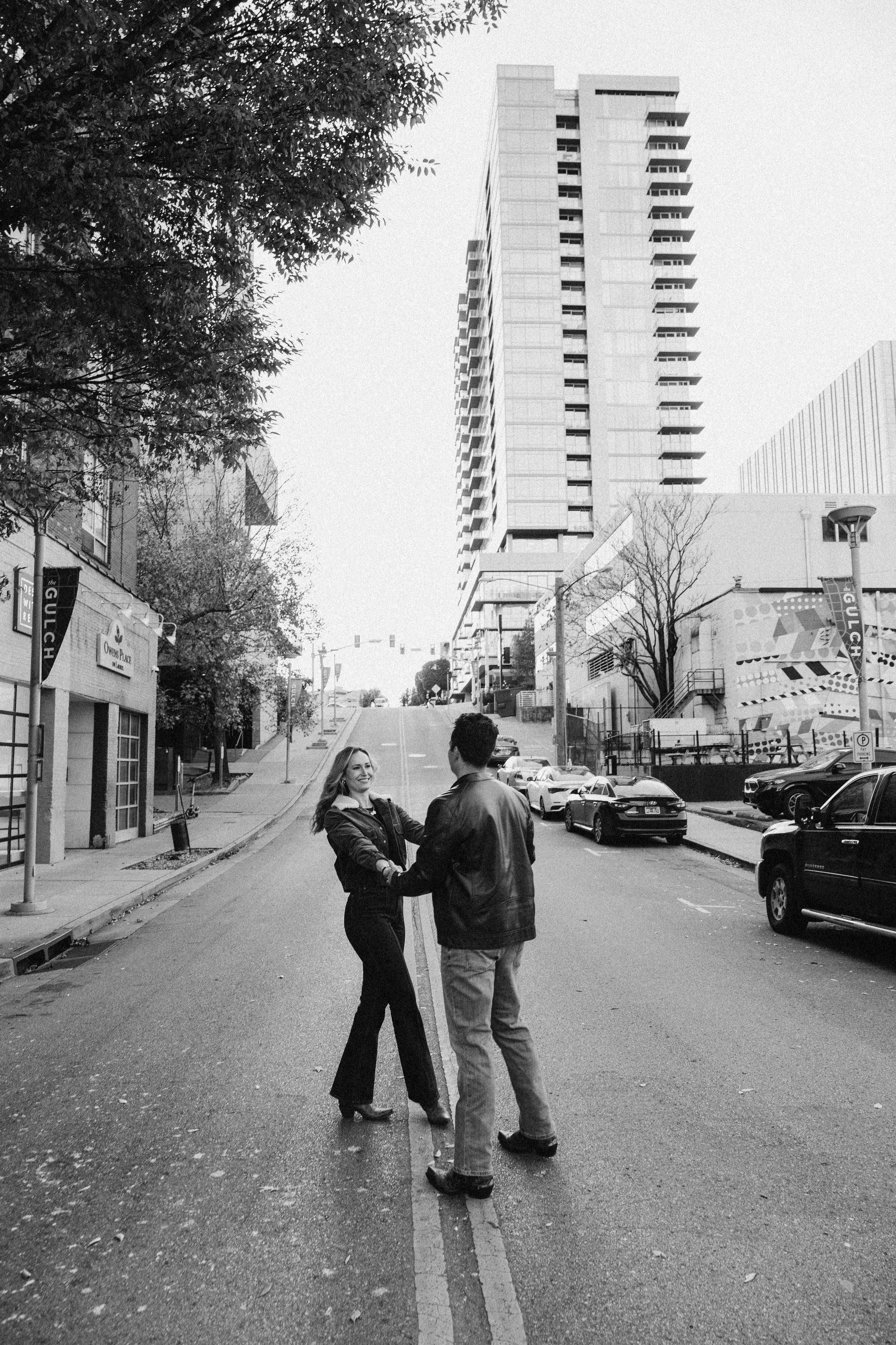 Romantic Evening Engagement Session in Nashville