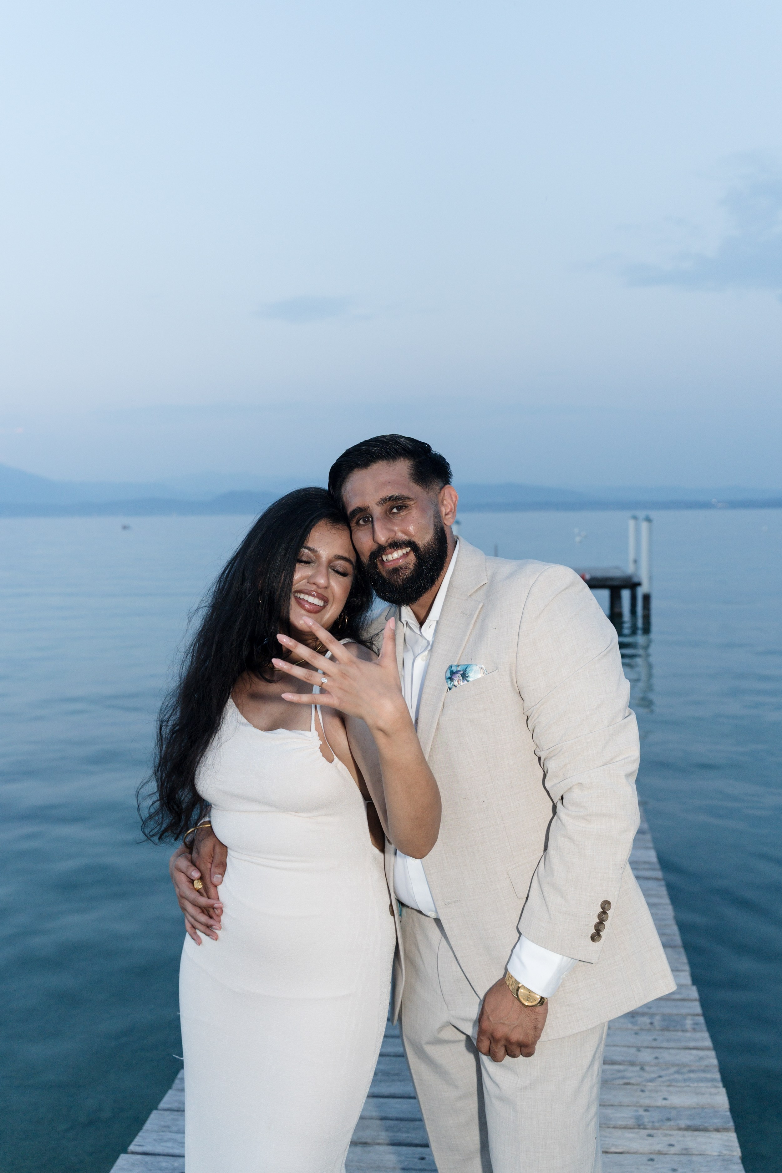 Lake Garda Rooftop Proposal. Lake Como Proposal Photographer | Surprise Proposals & Engagements