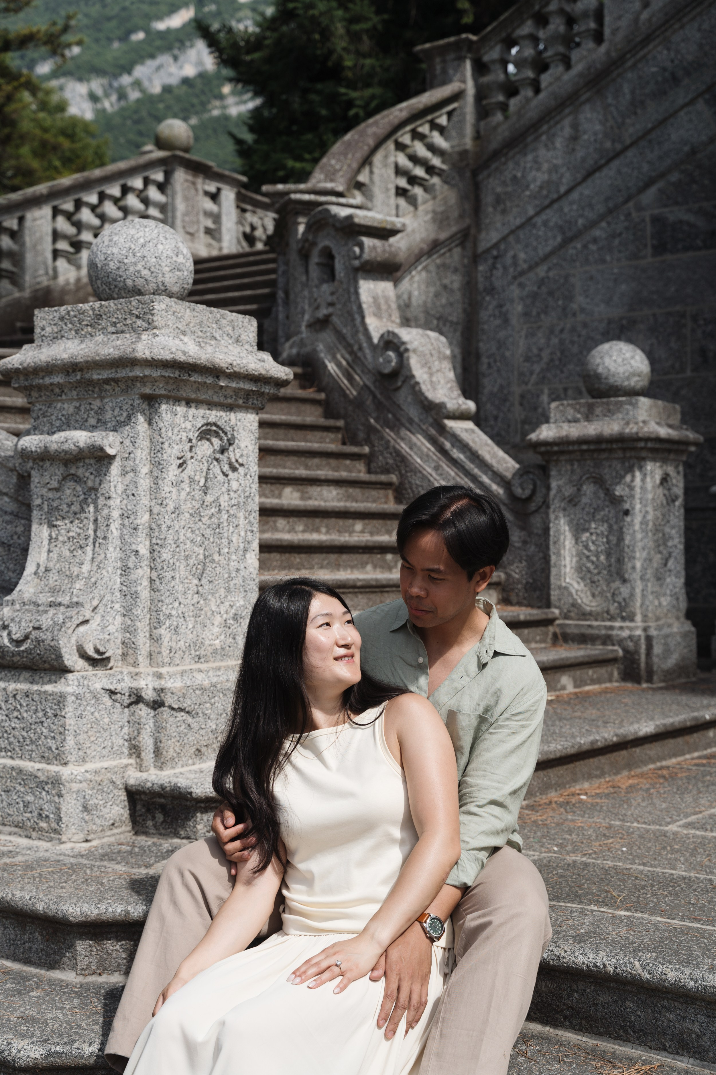 Tremezzo Sunrise Proposal. Lake Como Proposal Photographer | Surprise Proposals & Engagements