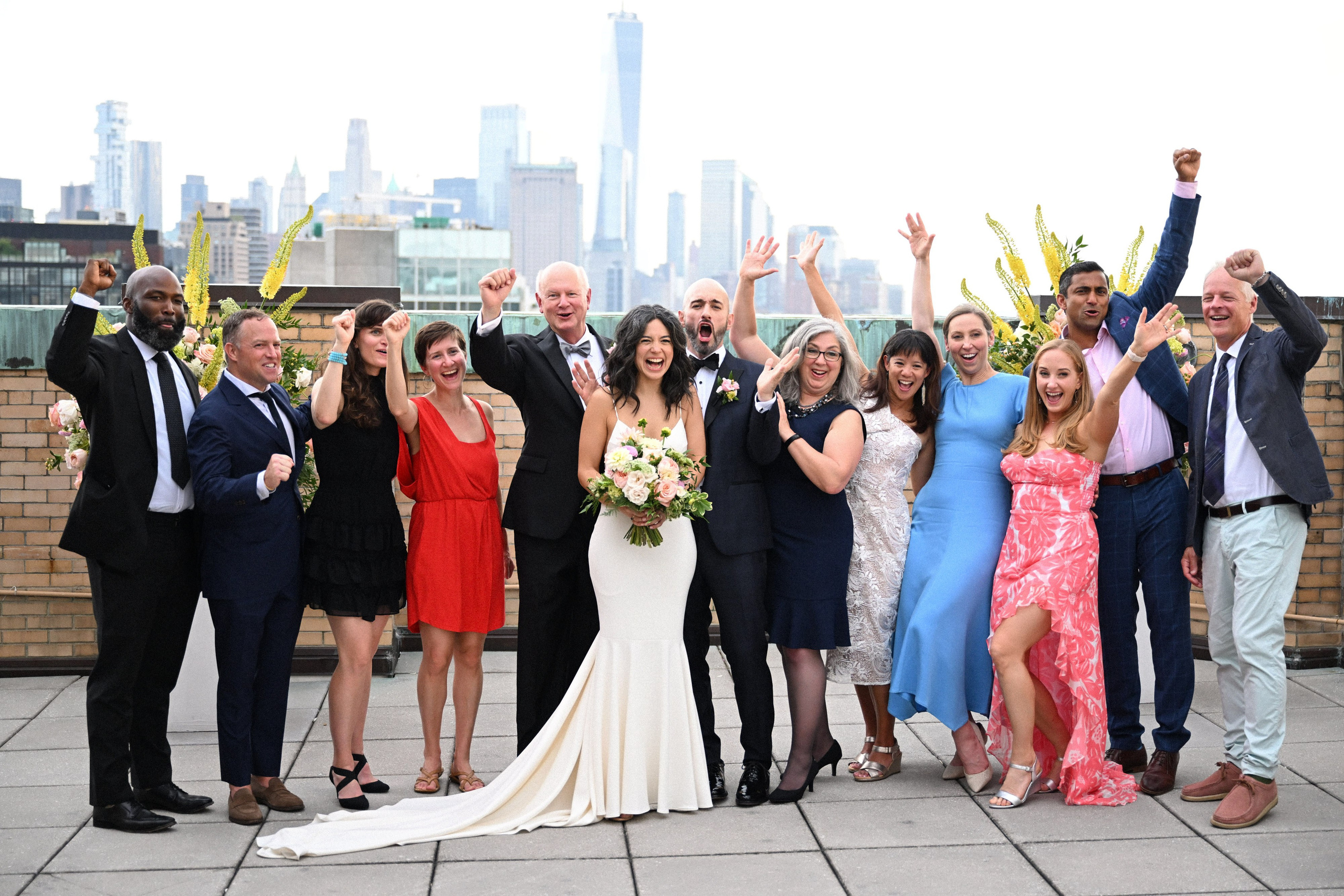 a group of people posing for a picture