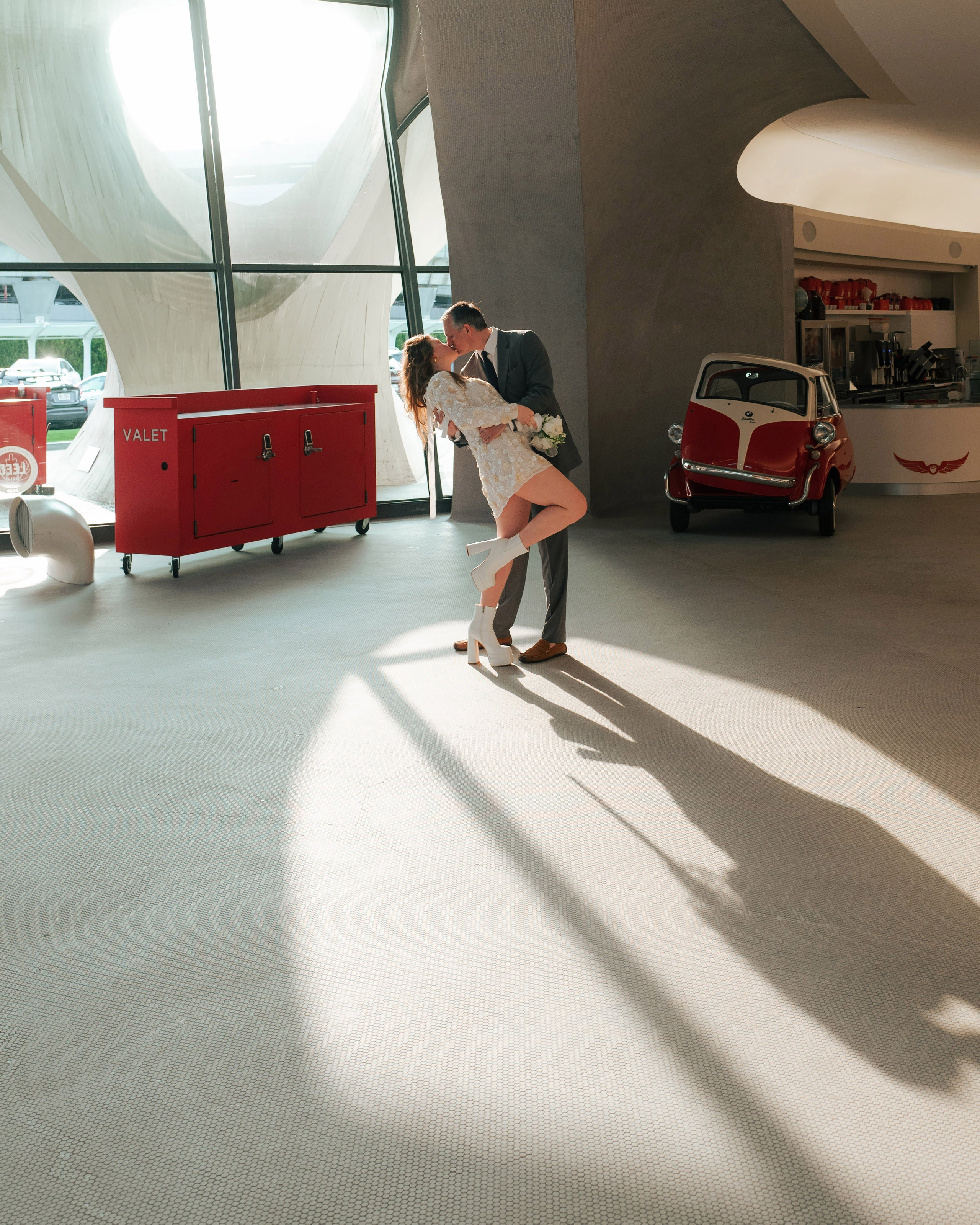 Shannon and Nik at TWA Hotel | NYC Couple Photography