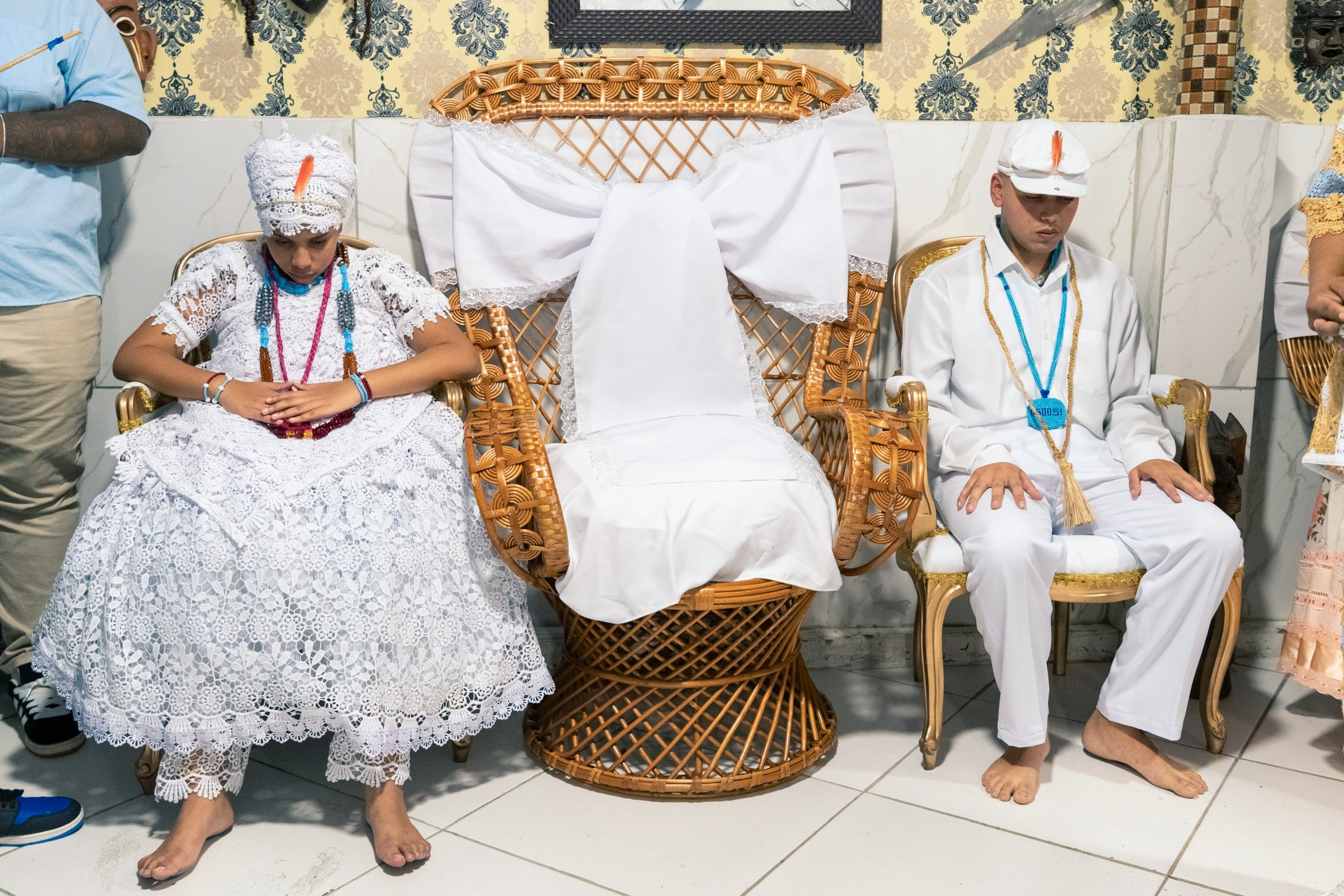 19/04/2025 — Iniciação Oloyê Pablo, Ajoyê Maria Júlia e Iyawo Arthur. Aladá Produções