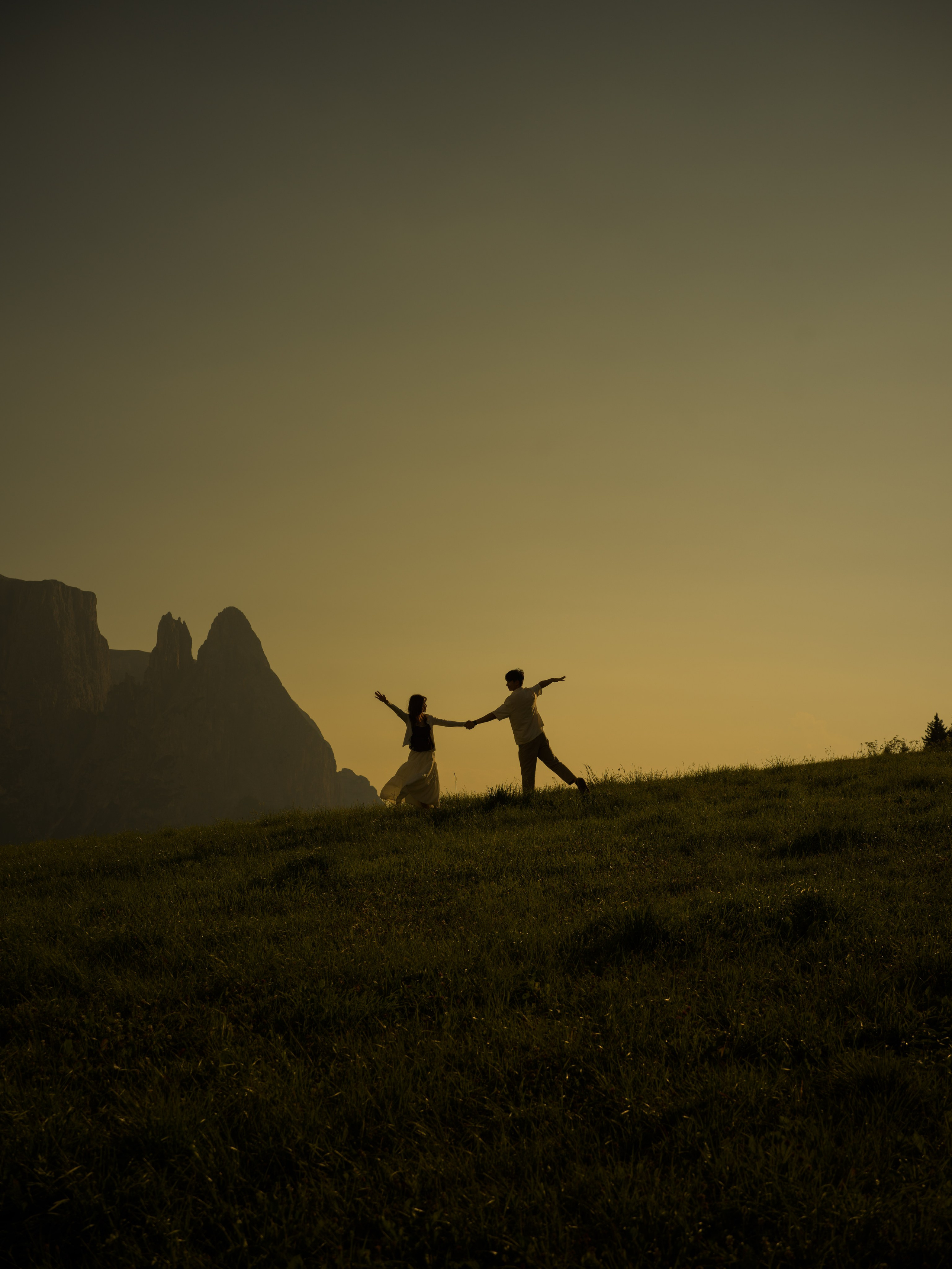 Proposal, Alpe di Siusi, the Dolomites