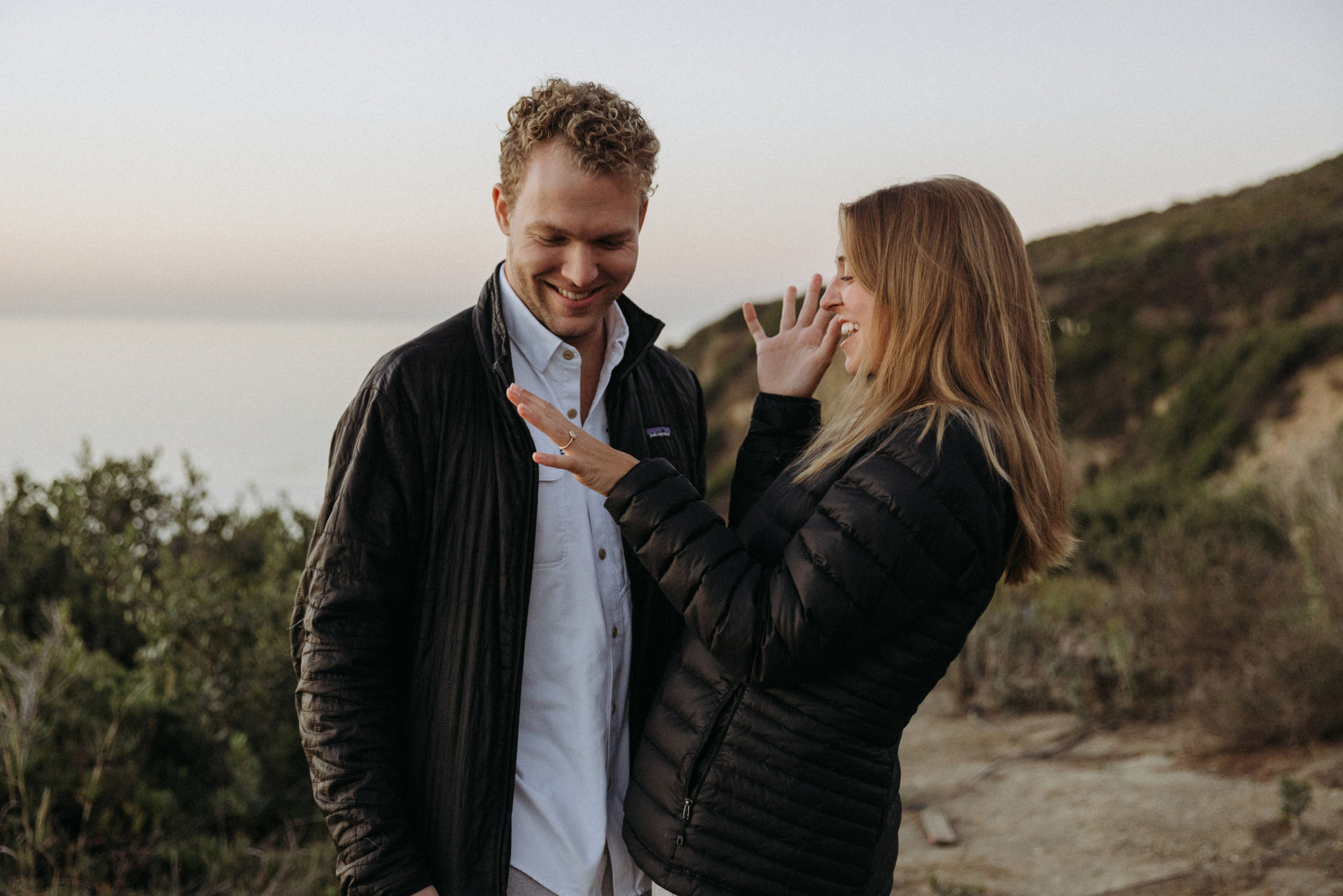 Surprise Proposal at Sunrise at Point Dume, Malibu | Taya Frank. Southern California Family and Couple Photographer