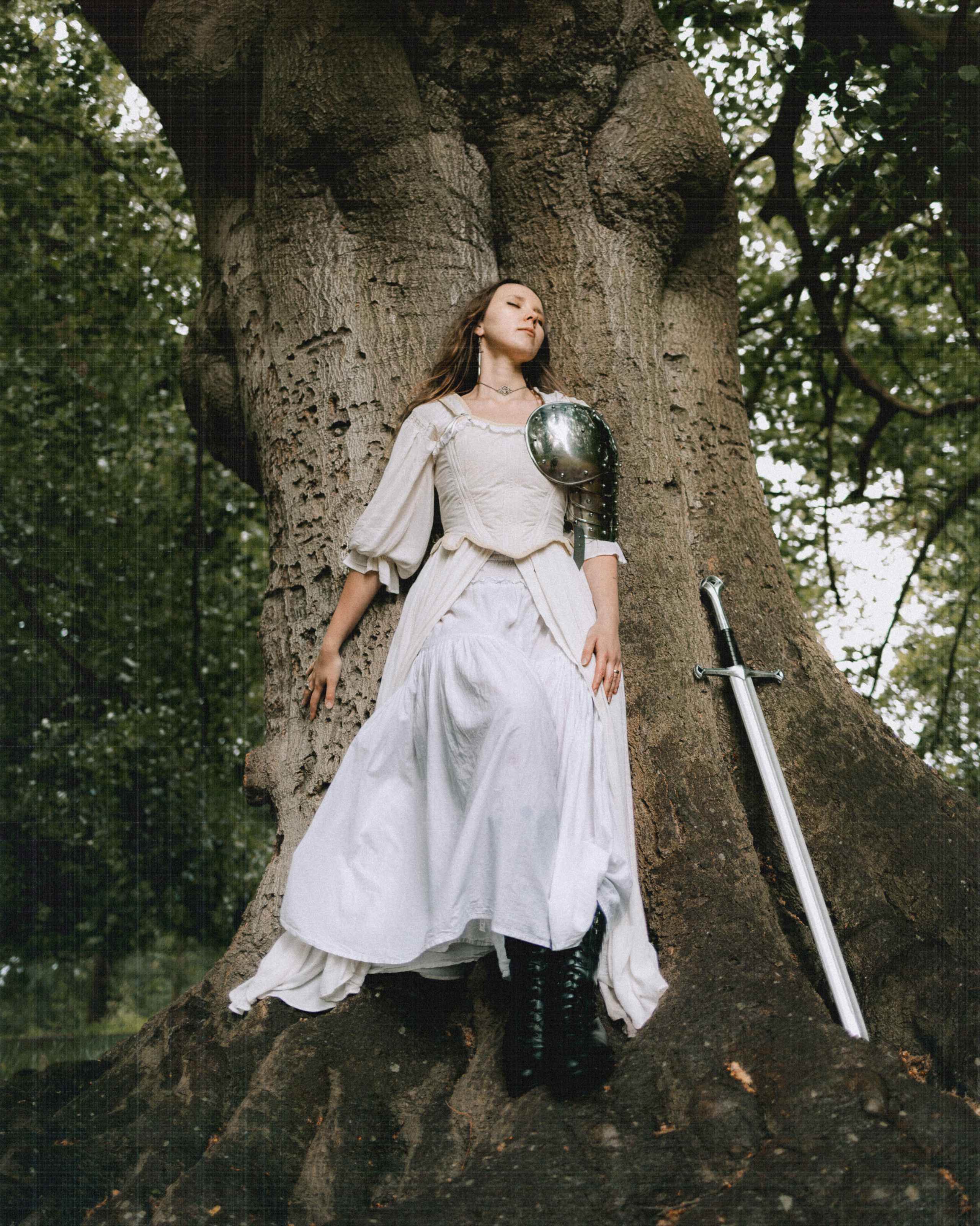 Moody Forest Princess Warrior Photoshoot. Moth & Moss Photography