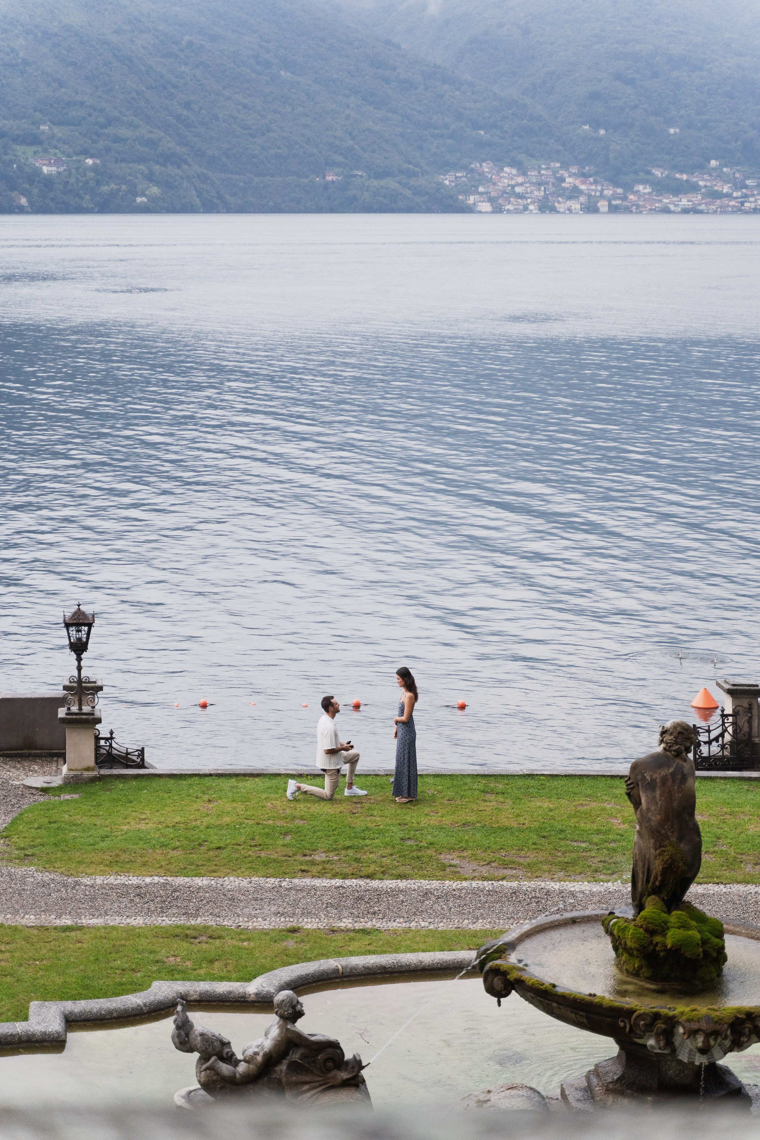 Sunrise Secret Proposal Lake Como. Proposal Photographer in Lake Como