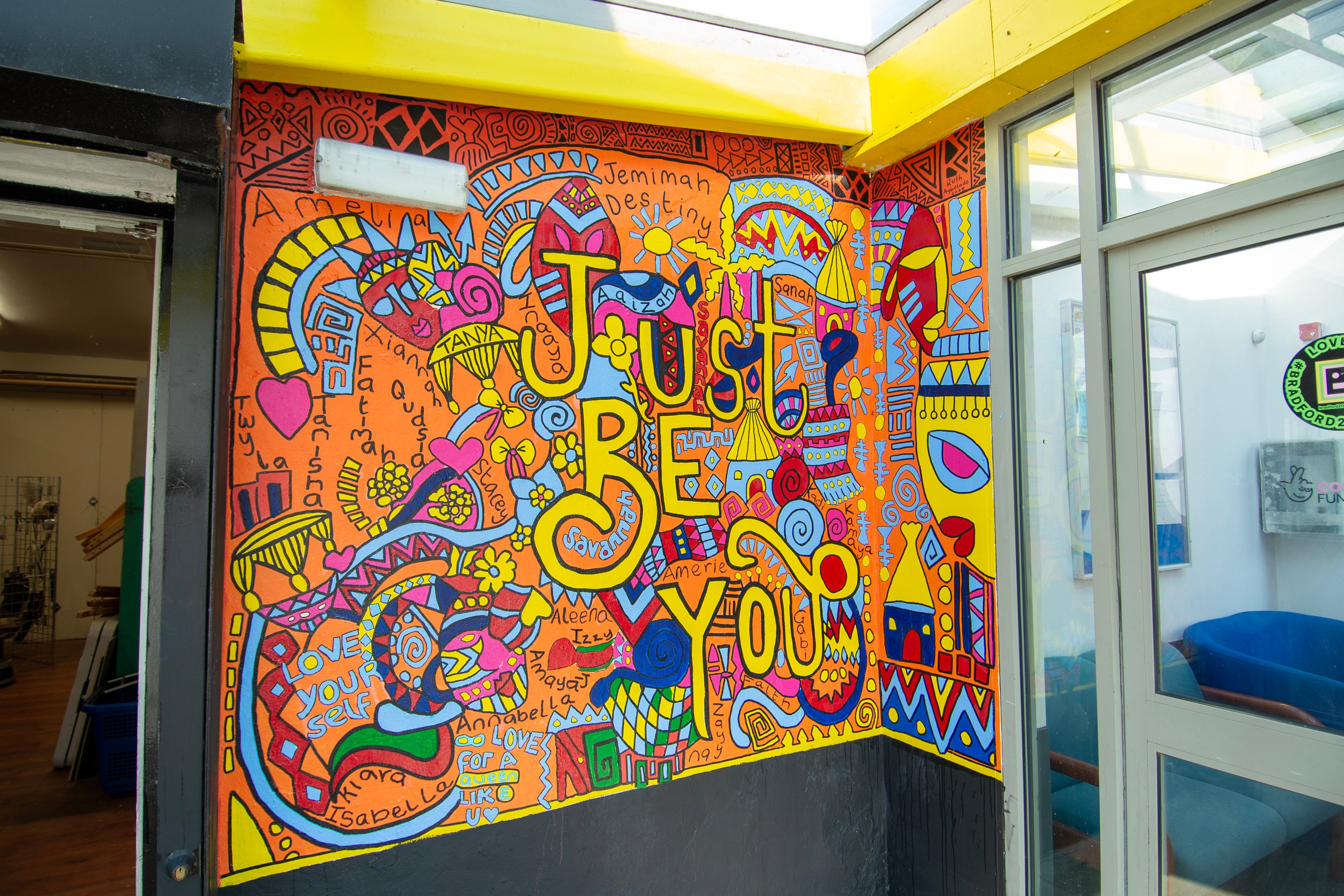 MAPA Community Girls Group Mural. Professional Portrait & Event Photographer in West Yorkshire, travels across UK