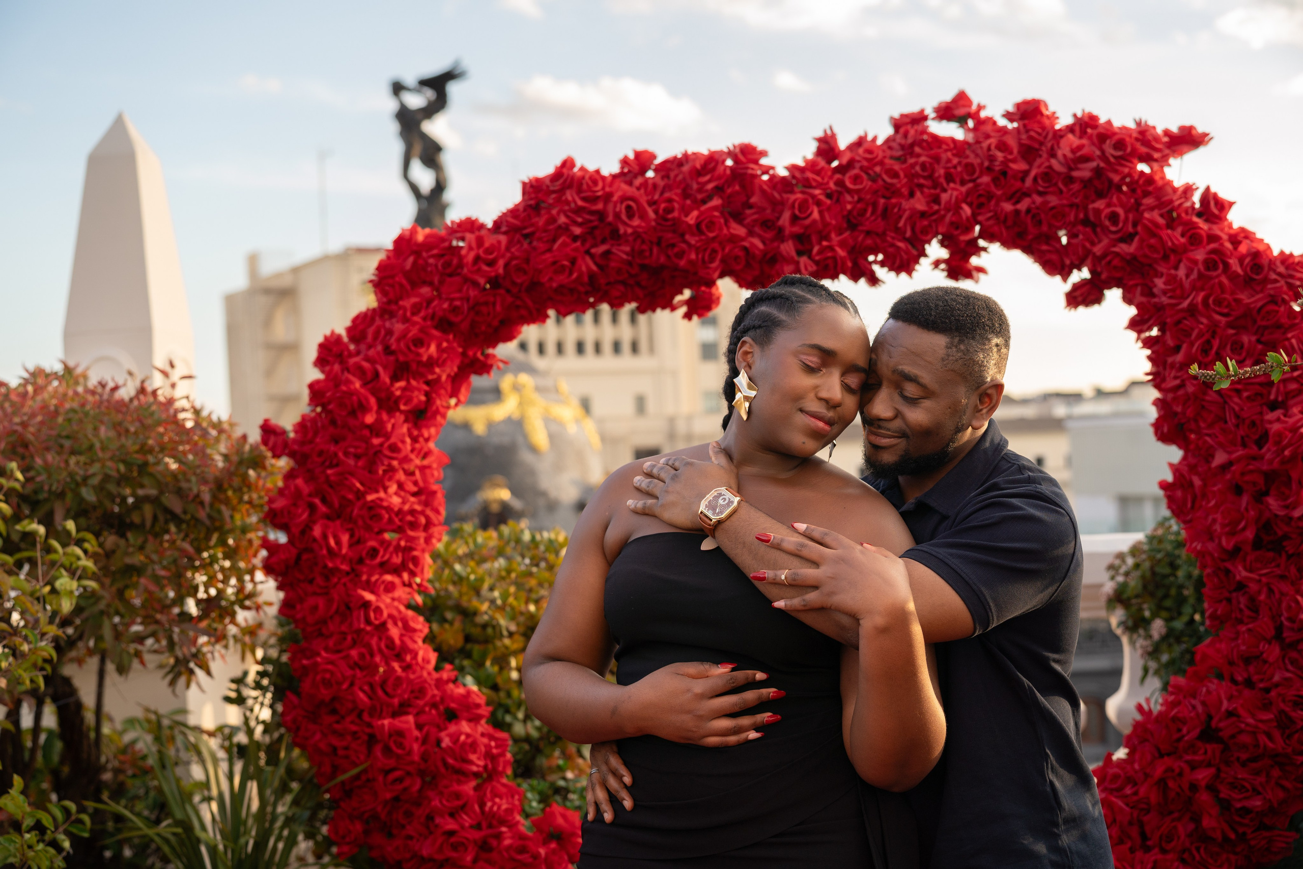 Surprise proposal at the rooftop. Фотограф в Мадриде Алена Белянинова