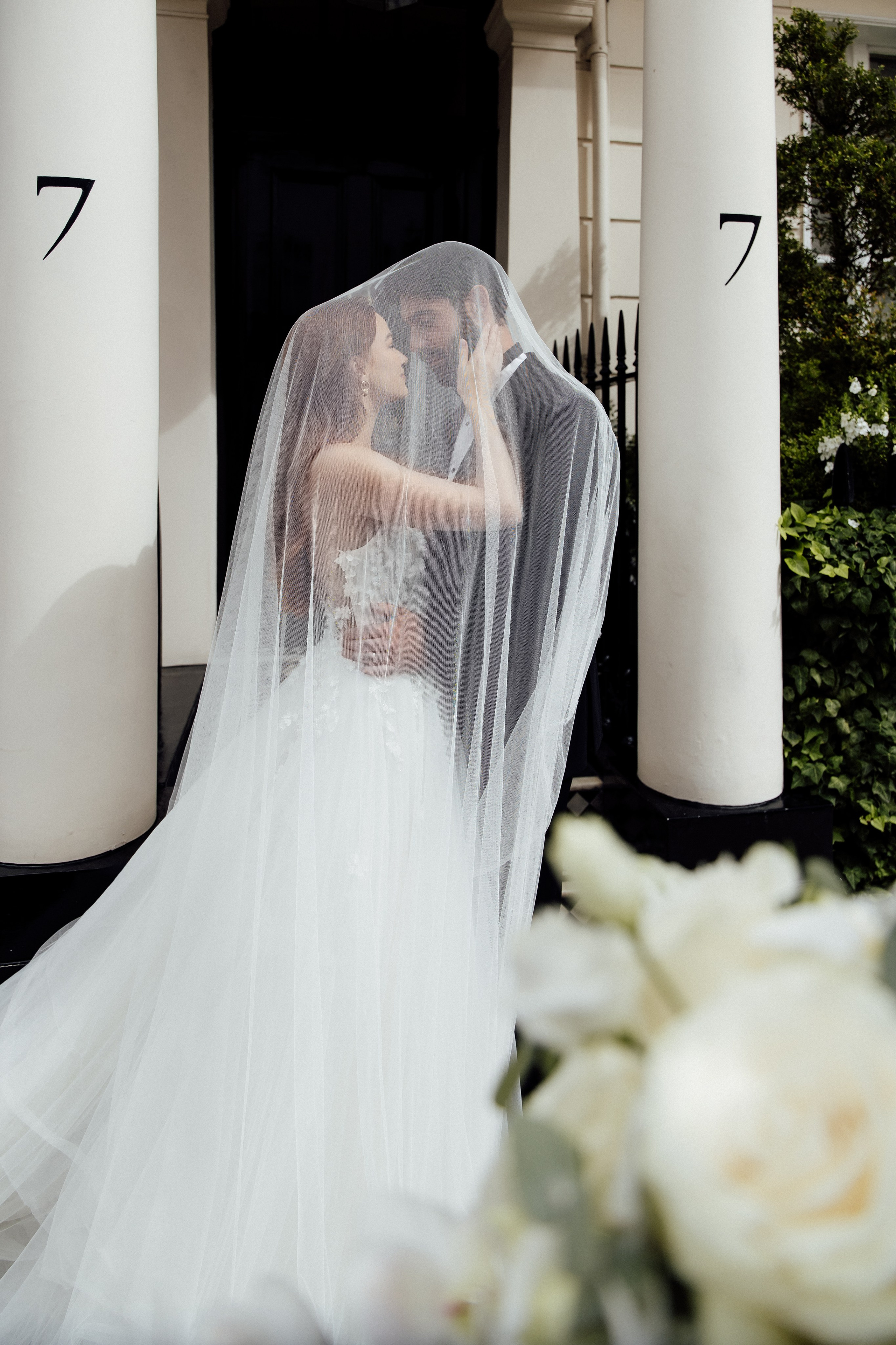 Elegant Wedding London Belgravia Elopement couple. Timeless Wedding & Event Photography from London to the world
