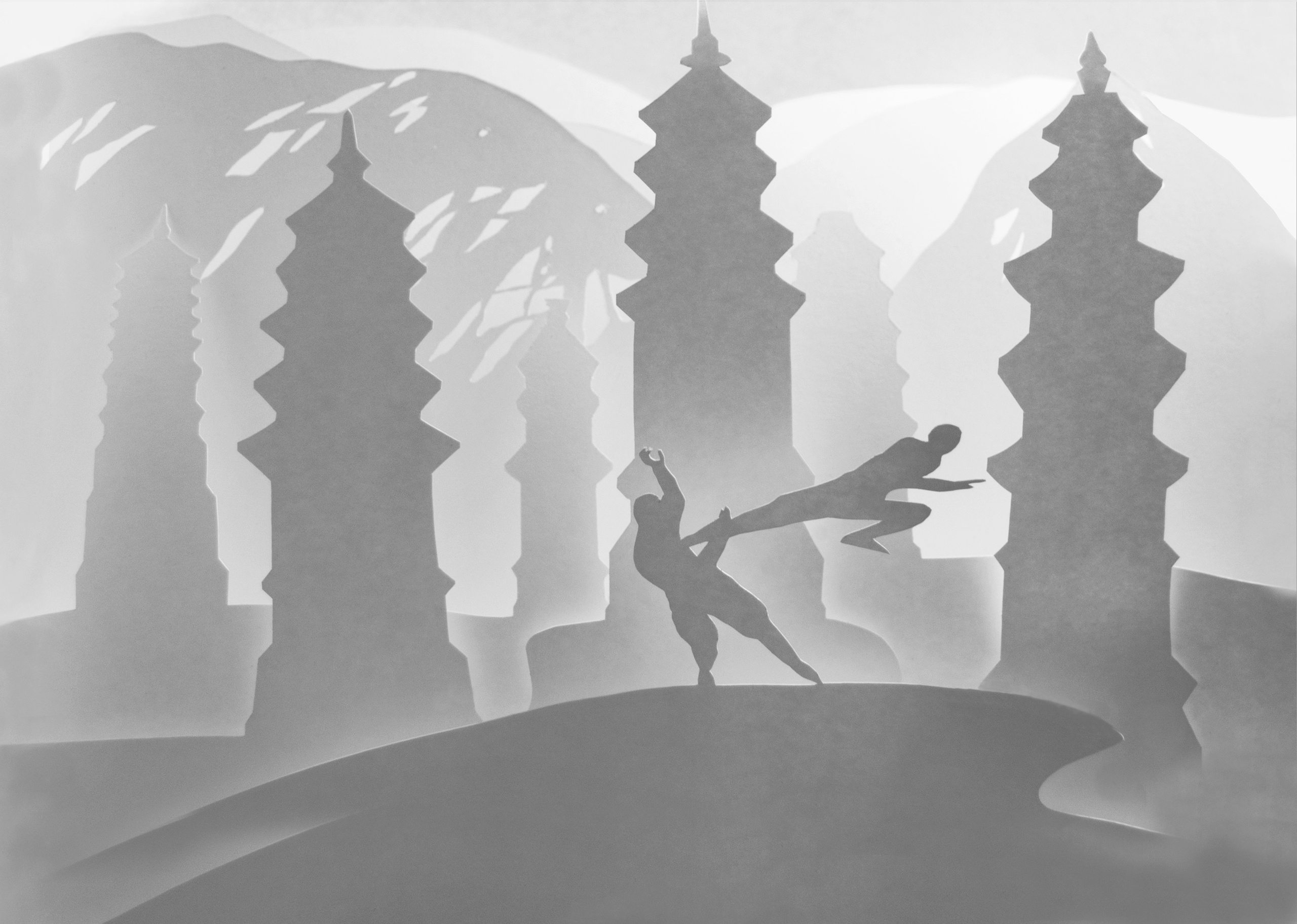 Illustrations for advertising Wushu Classes. Artist, photographer, graphic designer, dreamer