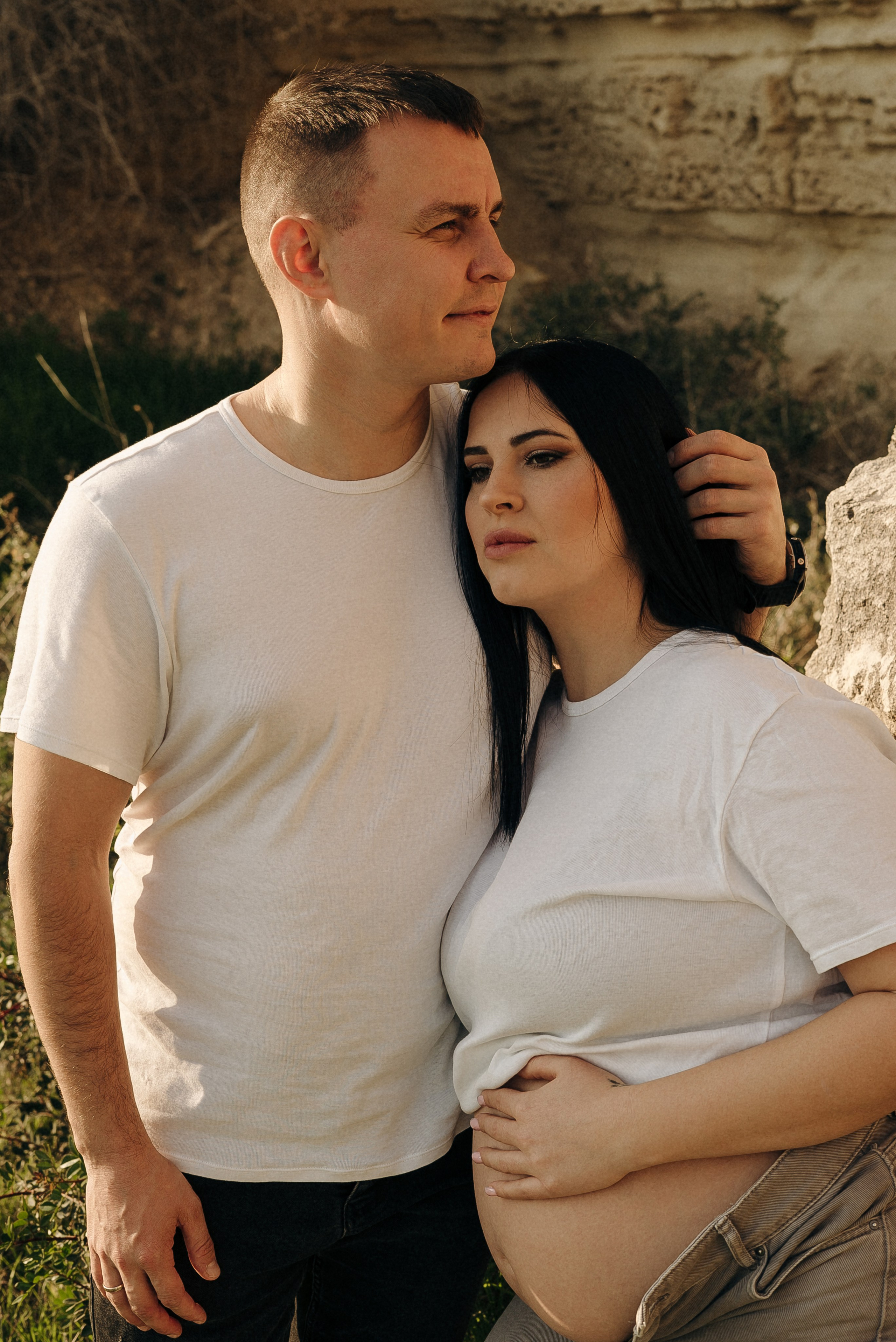 Фотосессия беременности на закате у Камня Афродиты | Maternity photoshoot at Aphrodite’s Rock. Портретный и семейный фотограф в Лимассоле Кипр Анна Руссу