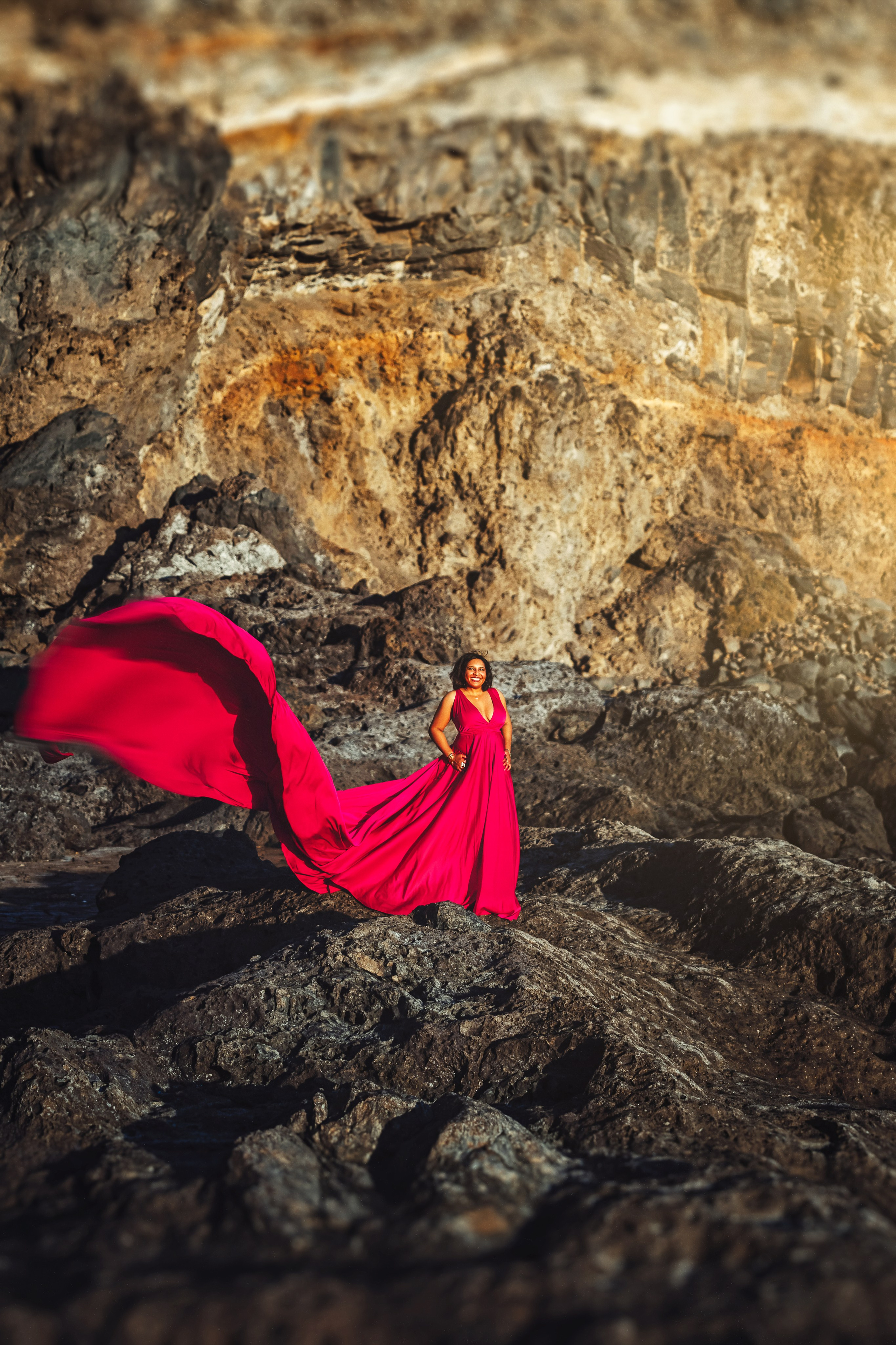 Flying dress rose #11 40€. Professional photography in Tenerife Tania Bonnet