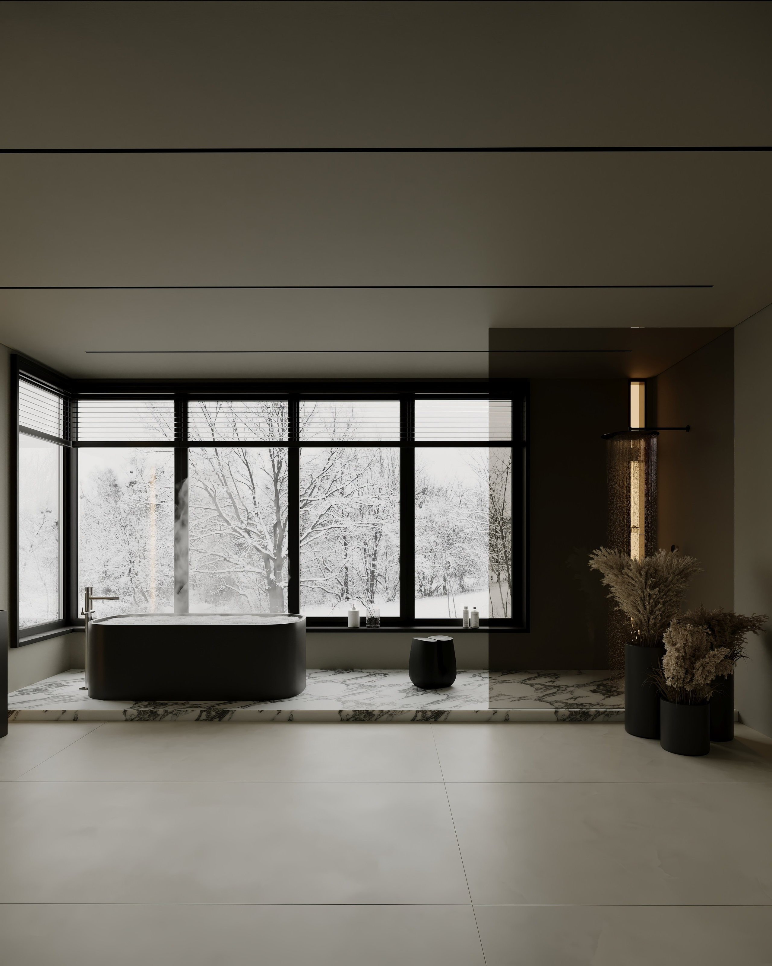 AS [Dark bathroom]. Anastasia Sorochin| 3d Visualization