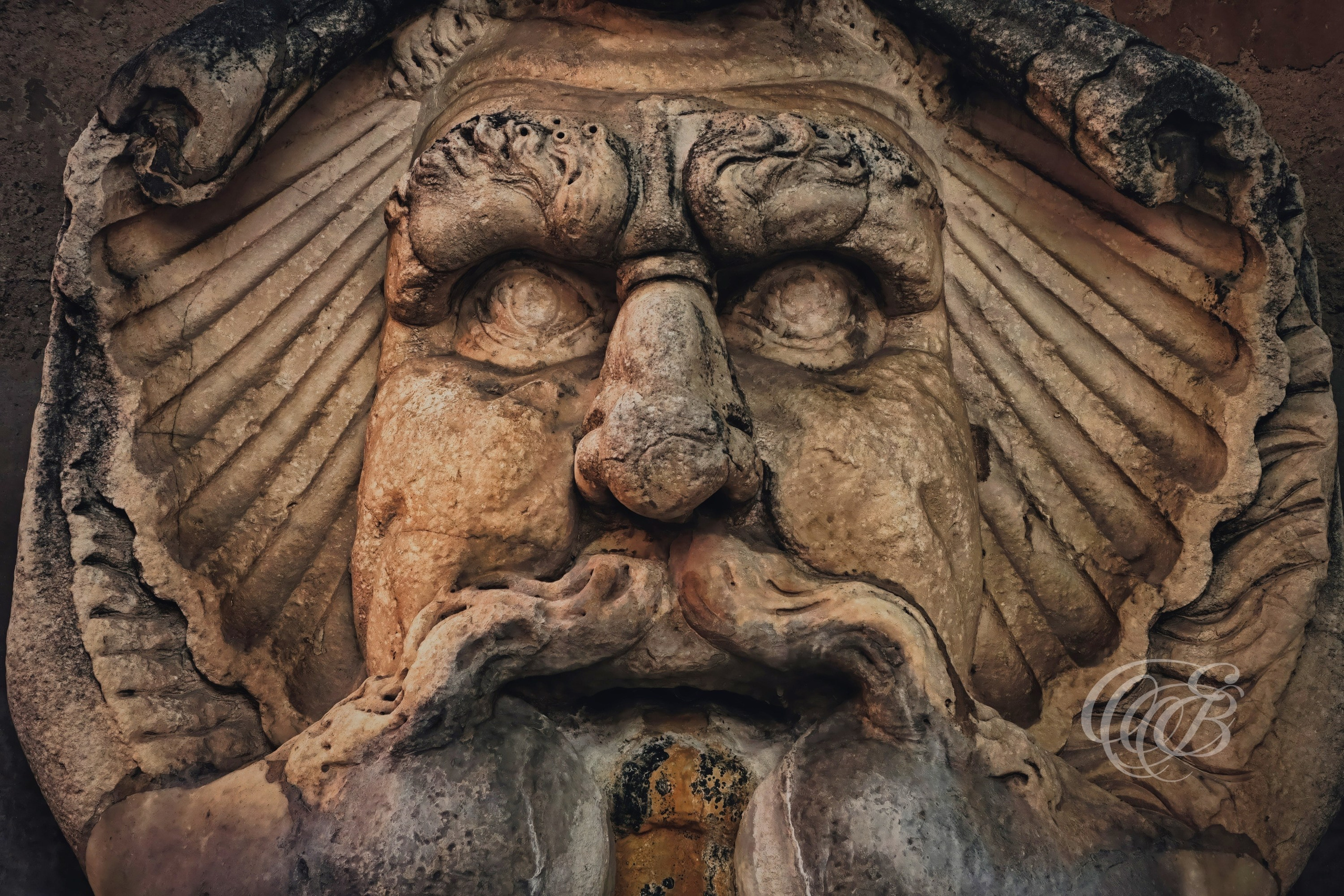 Photography of Italy — Rome, Mask Designed in Classical Roman Style at Orange Garden — Eduardo Bartoli Fine Art & Travel Photography