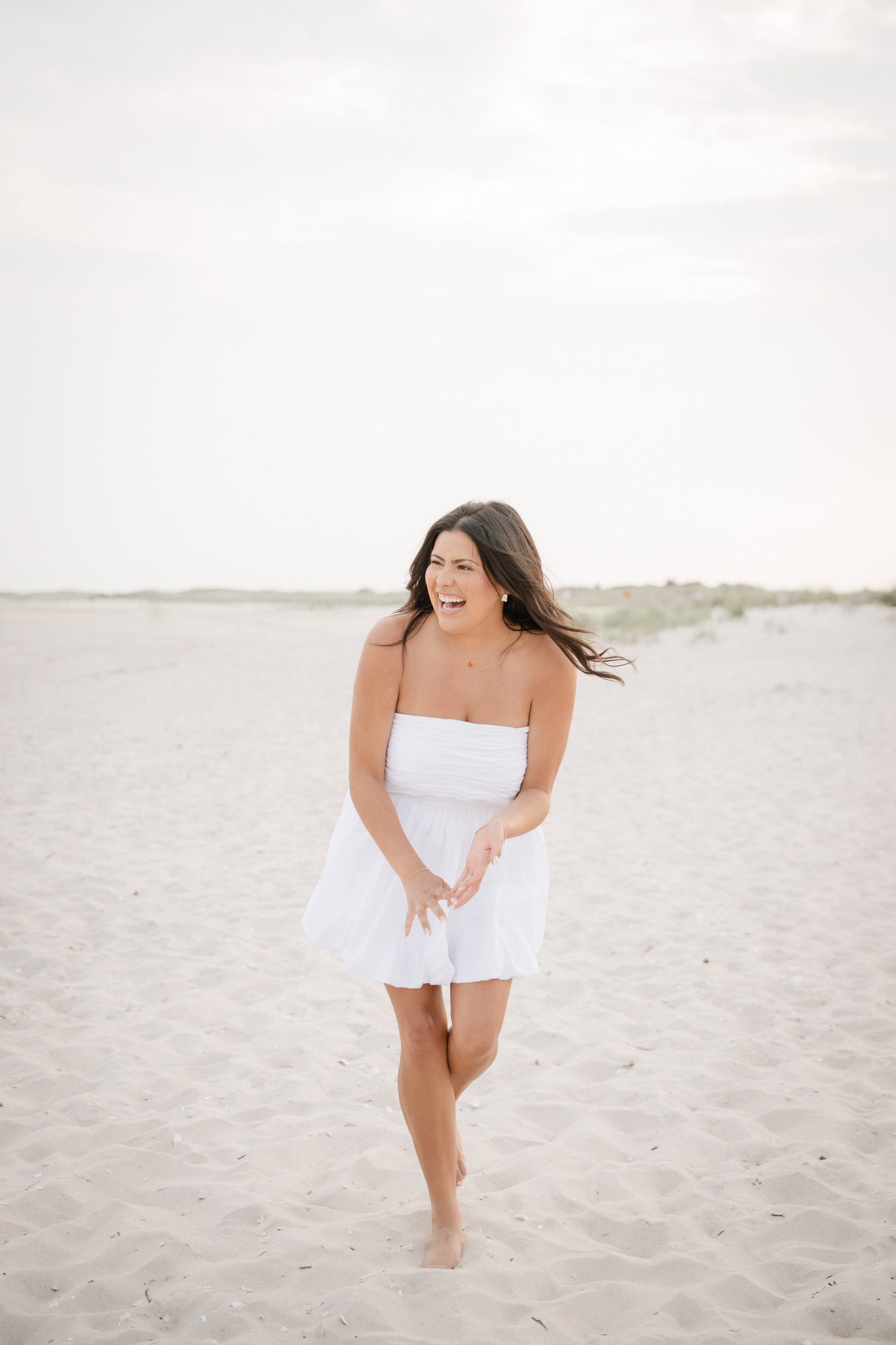 Engagement photoshoot on the Atlantic City beach. Portrait and wedding photographer in New York