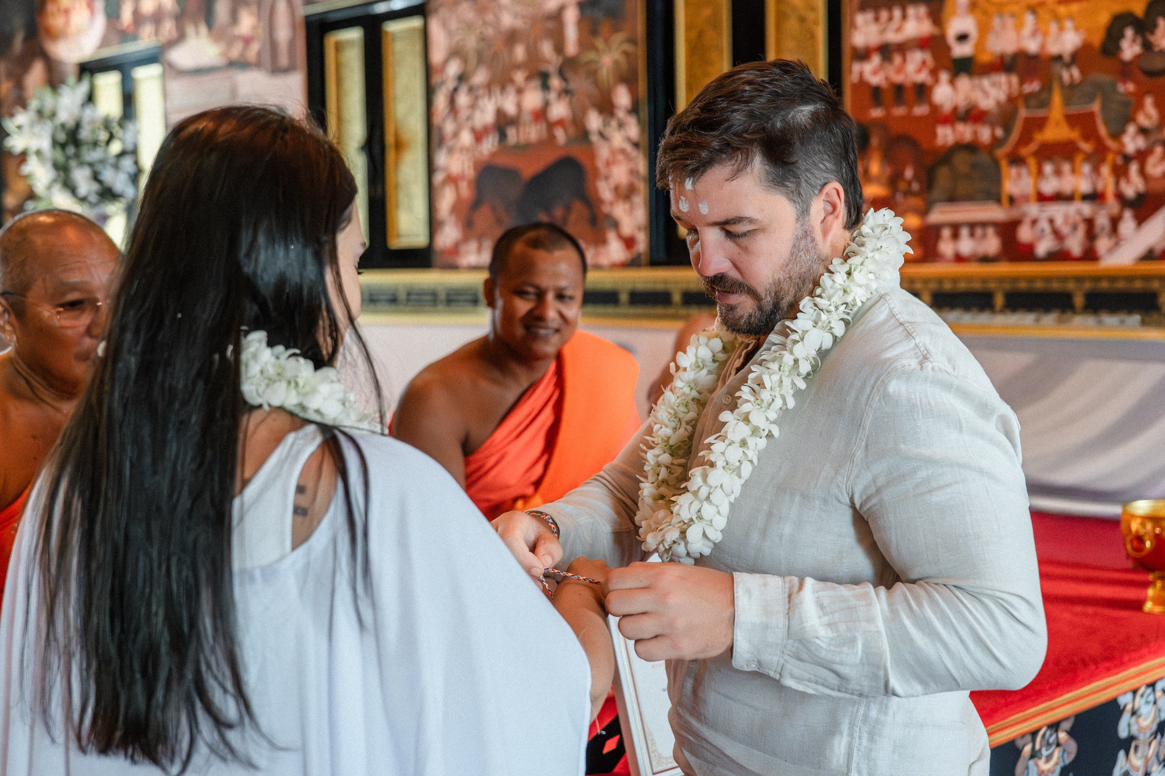 Sacred Buddhist Wedding Ceremony on Koh Samui, Thailand