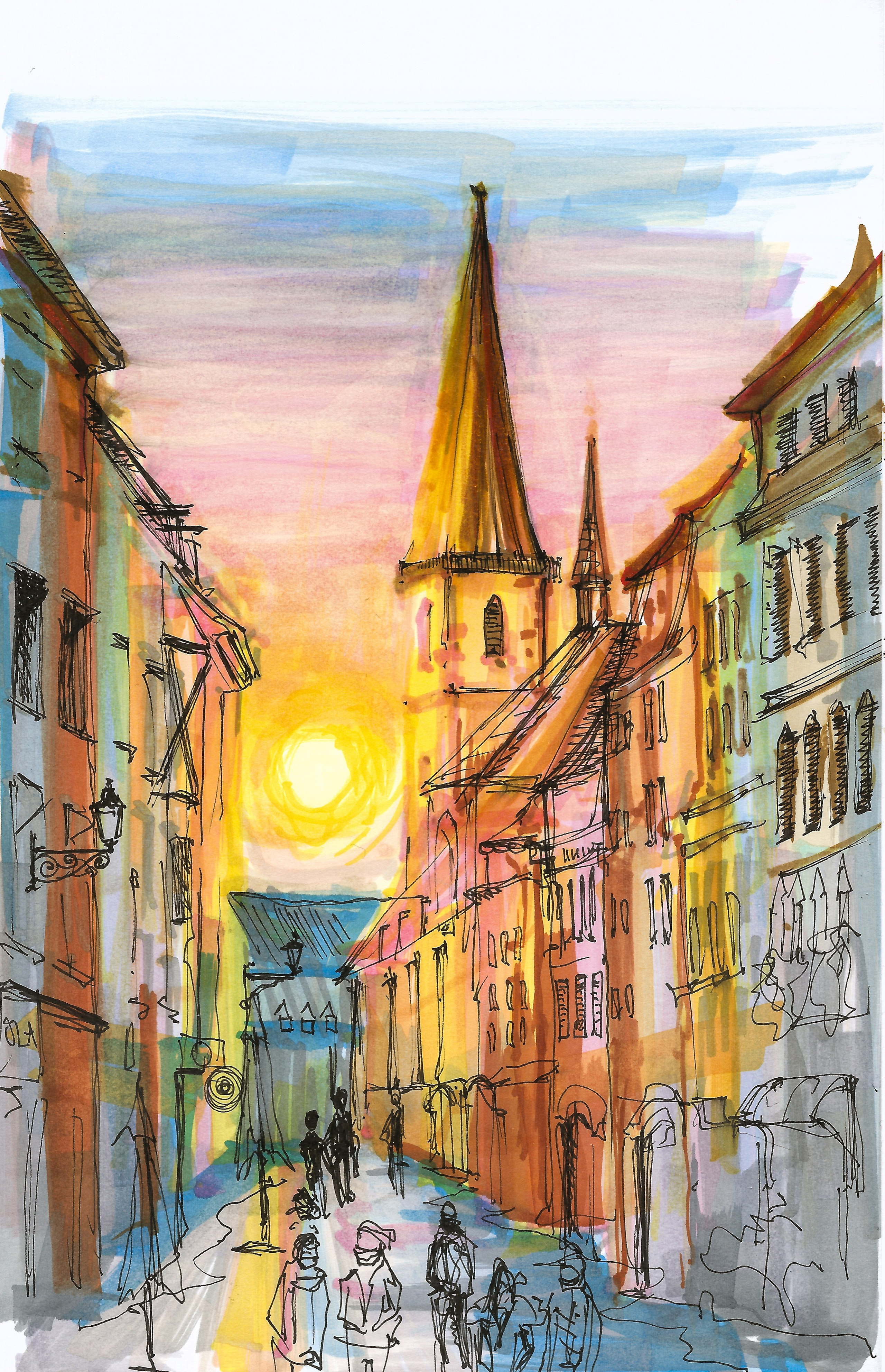 Urban views. Angelina Sorokopud. Artist in Strasbourg