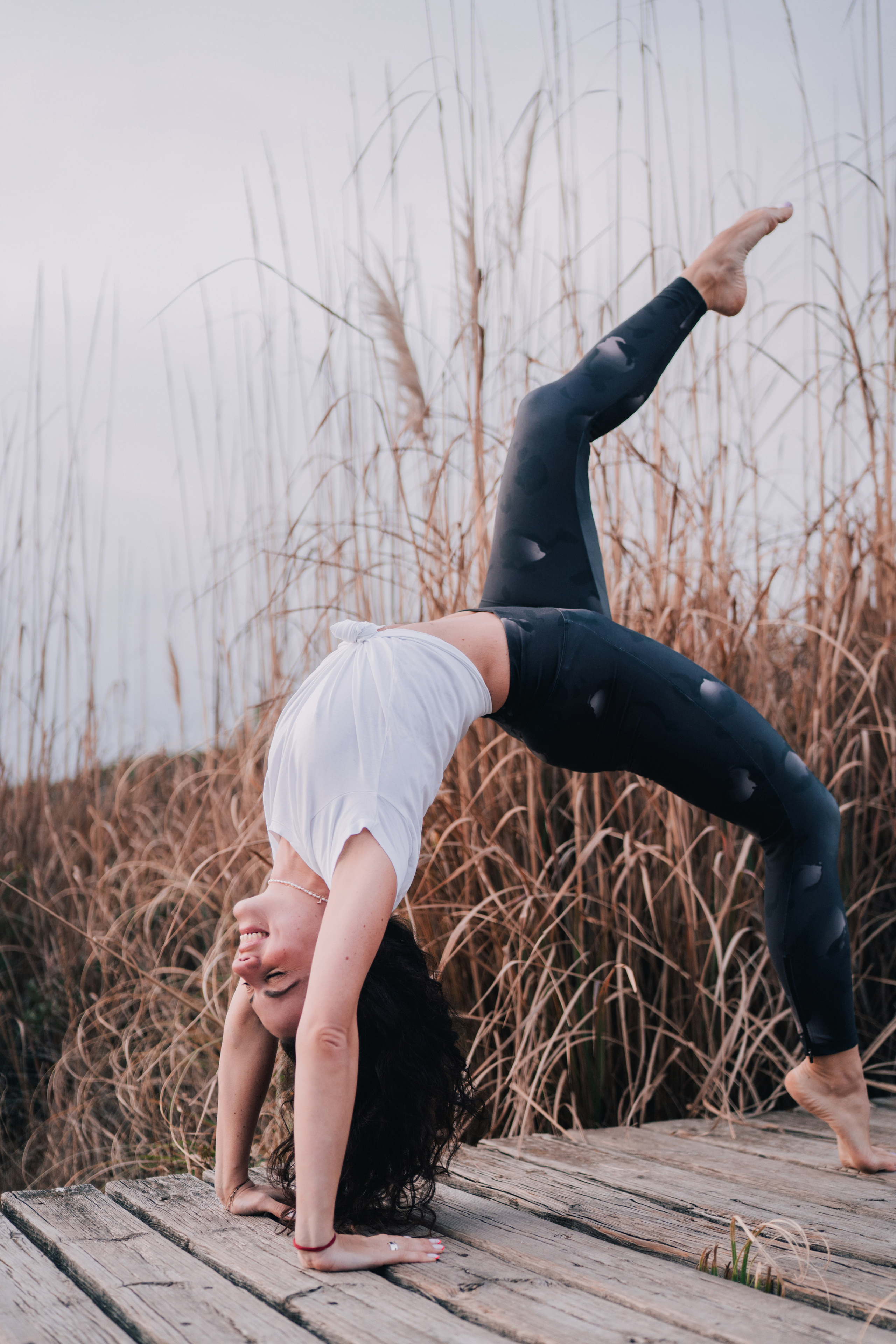 Yoga teacher Lile. Photographer Kristina Dorina