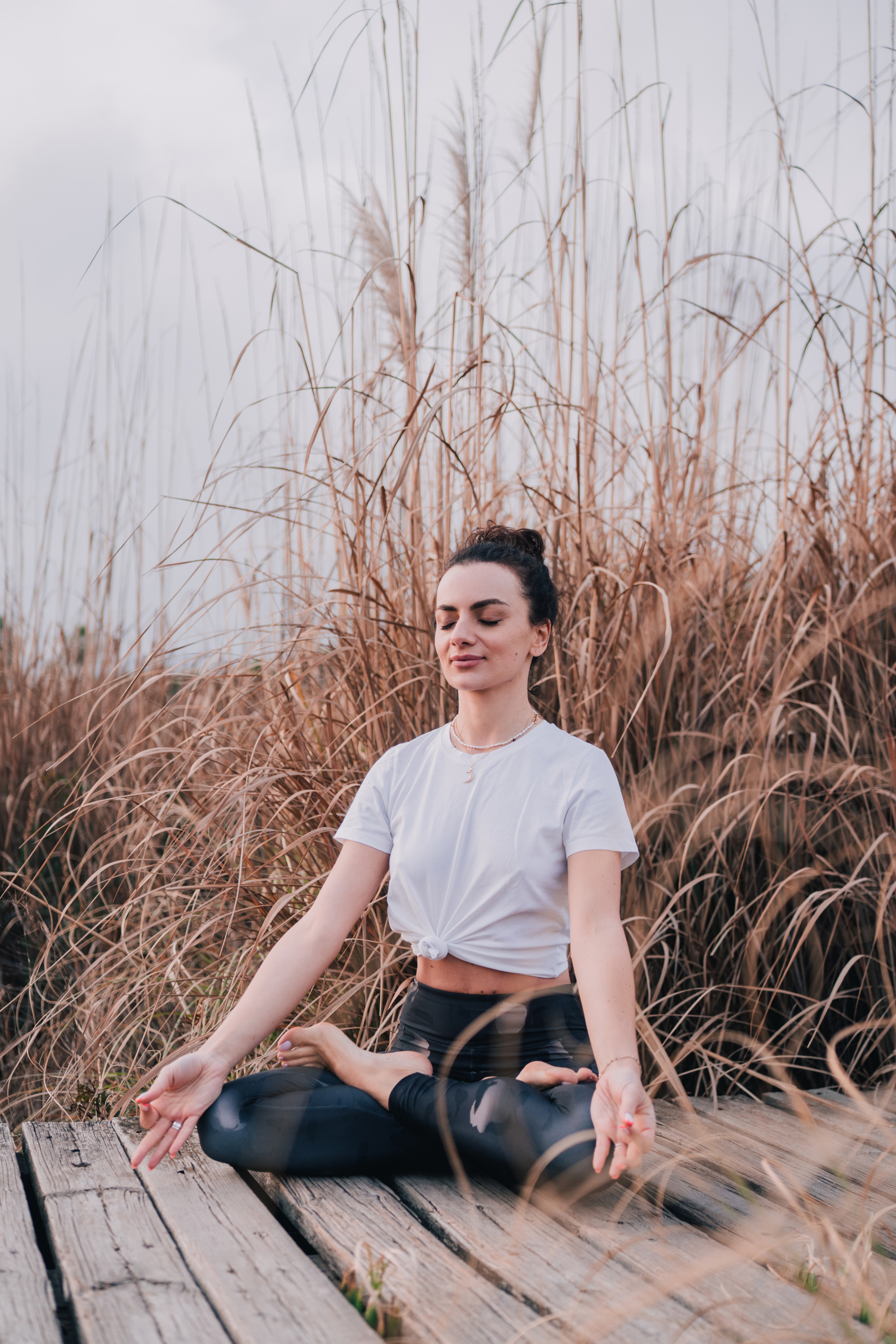 Yoga teacher Lile. Photographer Kristina Dorina