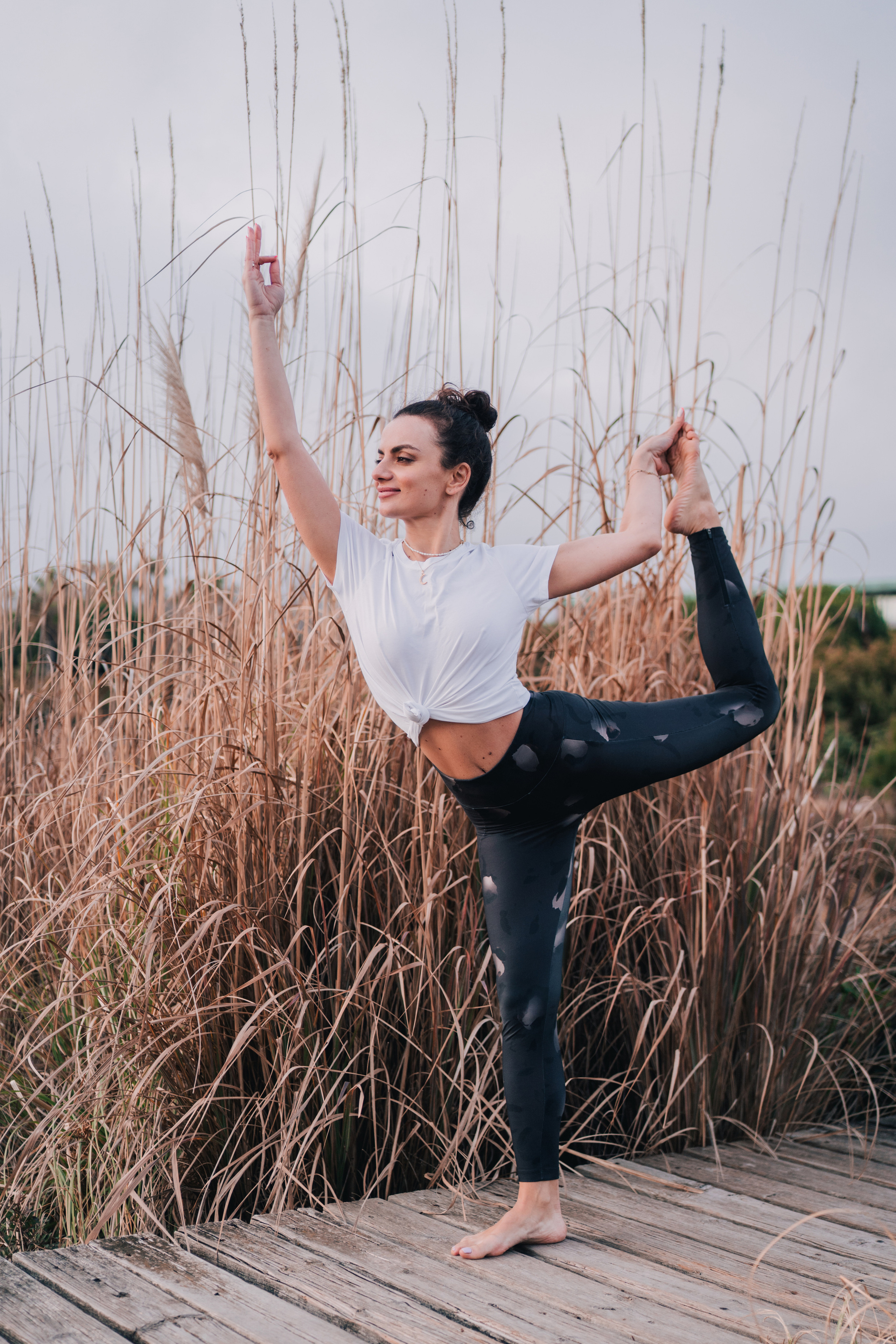 Yoga teacher Lile. Photographer Kristina Dorina