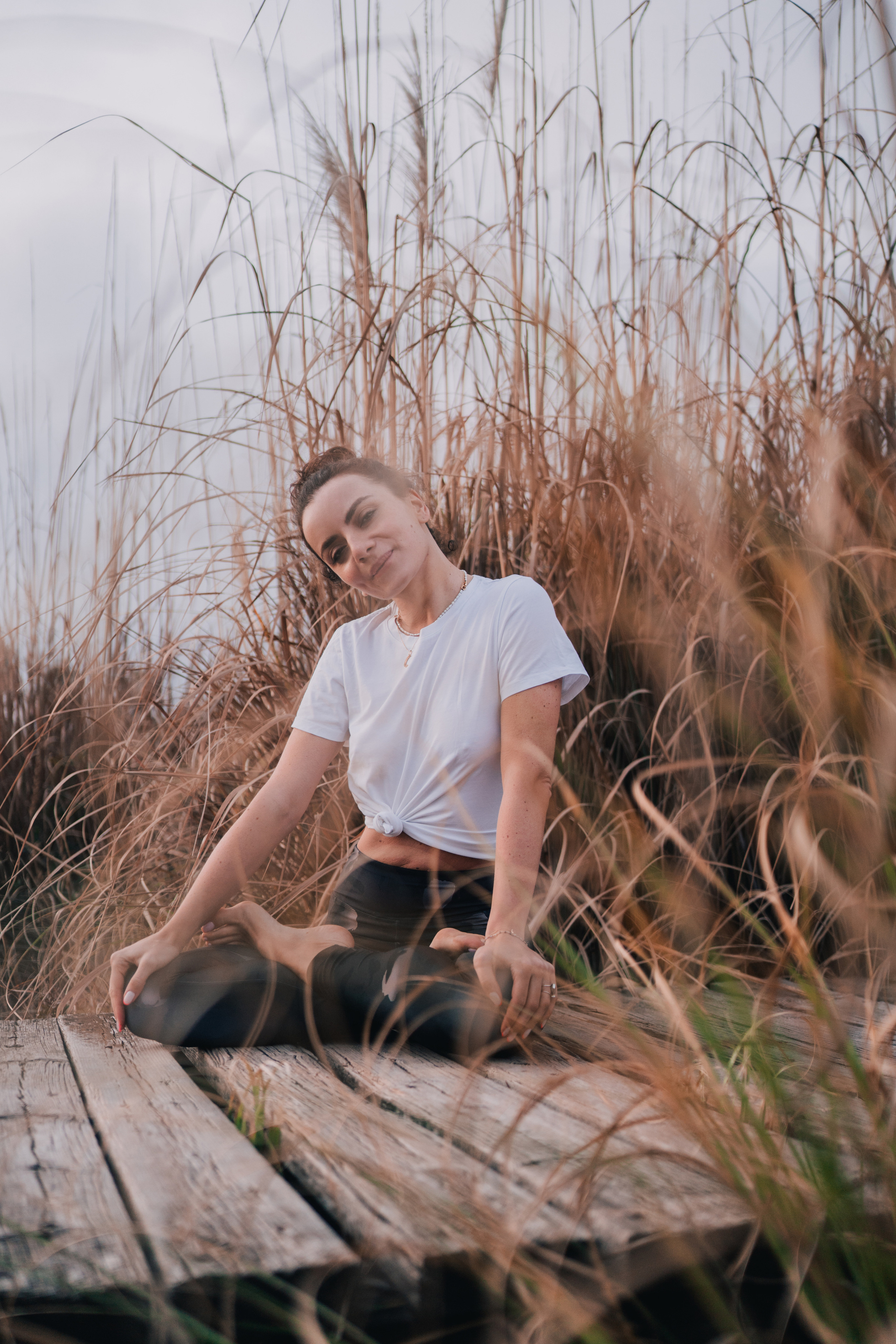 Yoga teacher Lile. Photographer Kristina Dorina