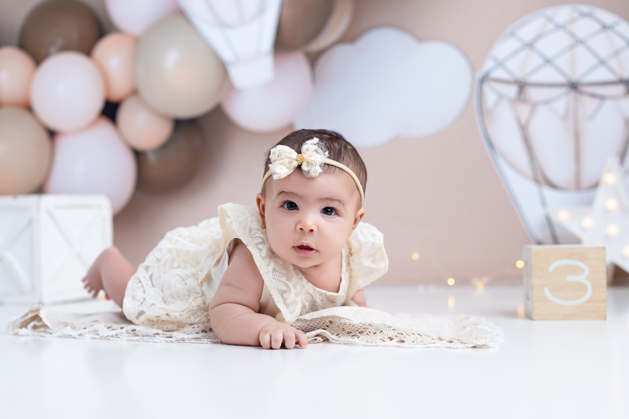 Elisa 3 months old. Professional family, maternity & newborn photographer in North Charleston, SC, creating timeless portraits