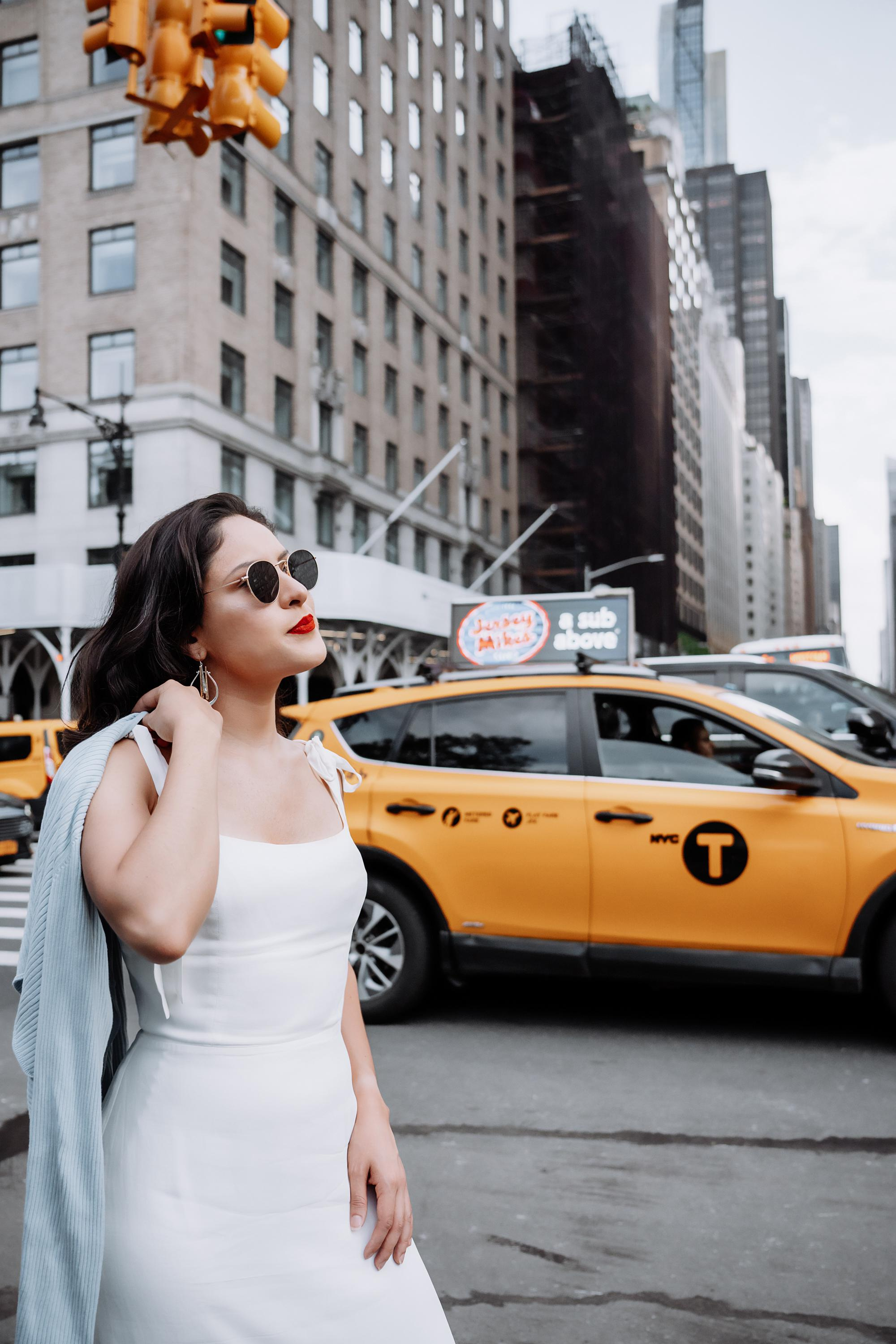 Photo shoot on the roof. Portrait and wedding photographer in New York