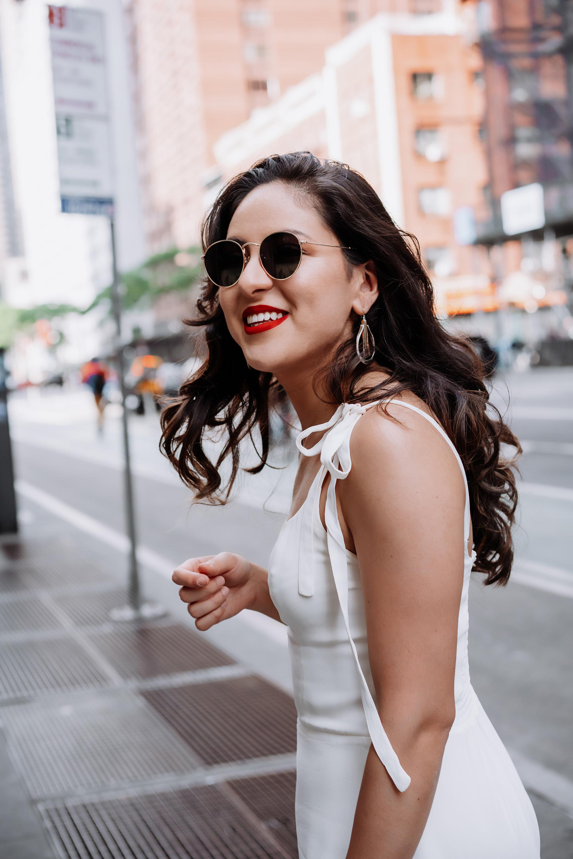 Photo shoot on the roof. Portrait and wedding photographer in New York