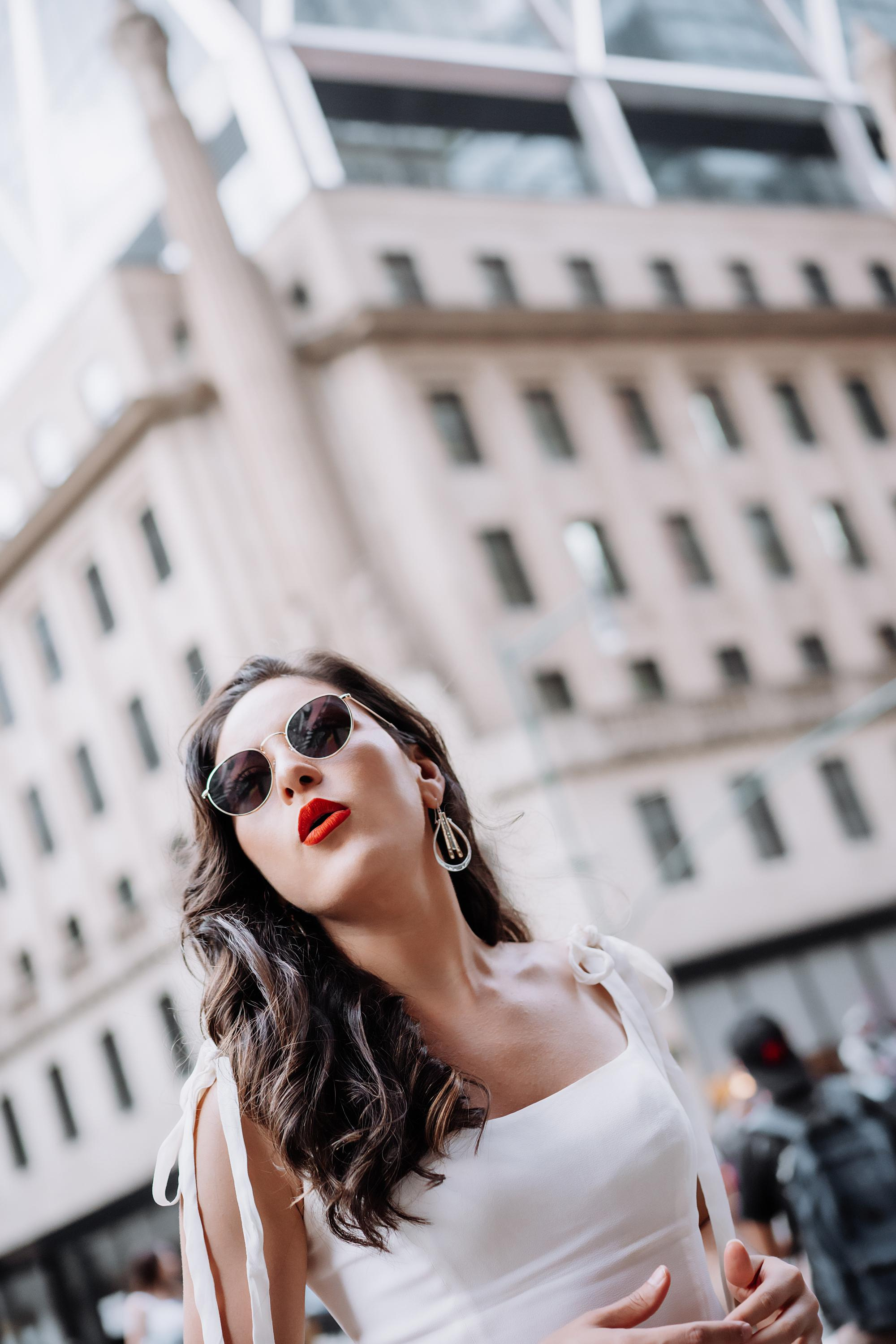 Photo shoot on the roof. Portrait and wedding photographer in New York