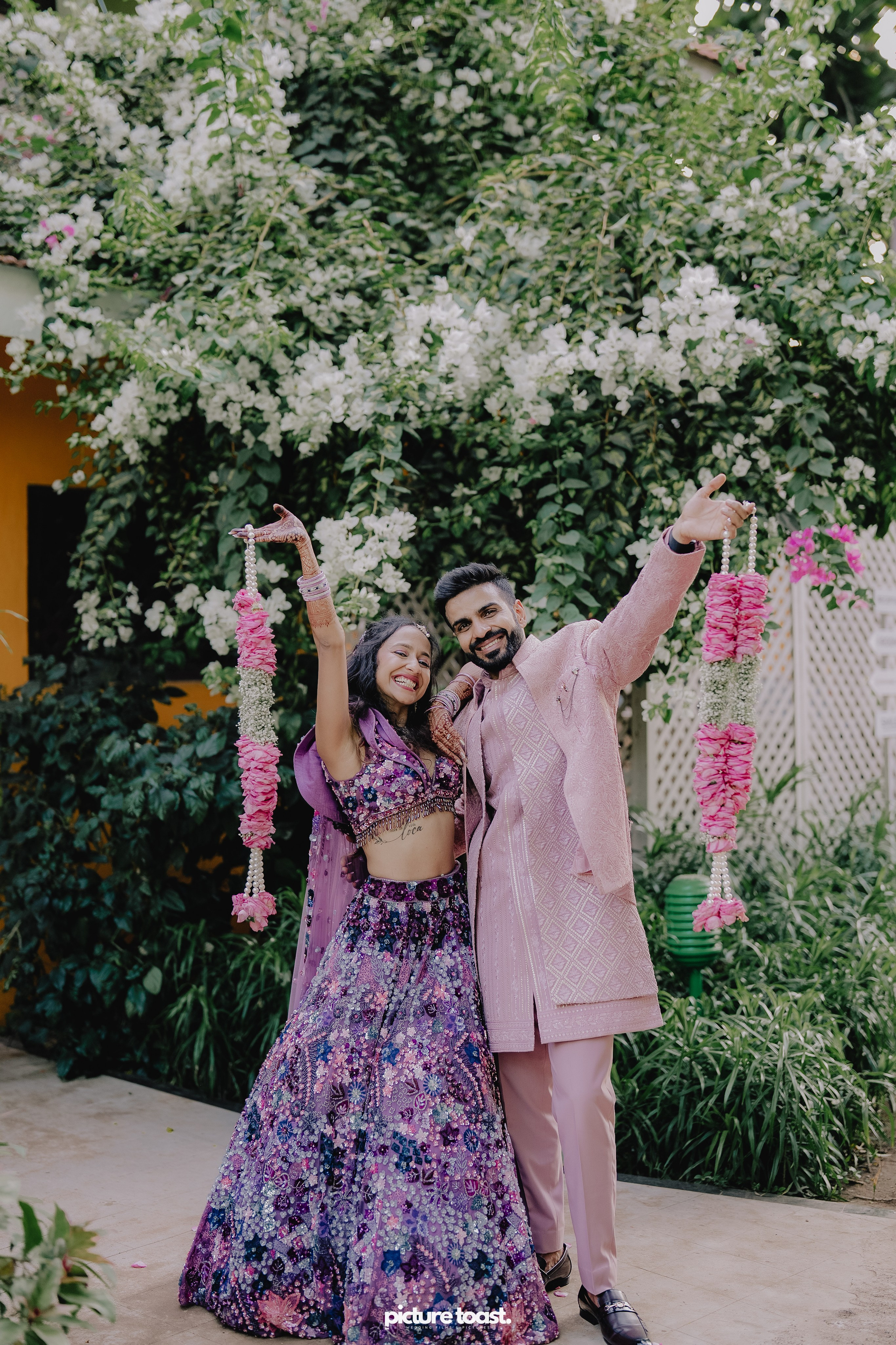 Varamala Ft. Barbie & Aneesh. Fine art Wedding Photographers in India & Canada