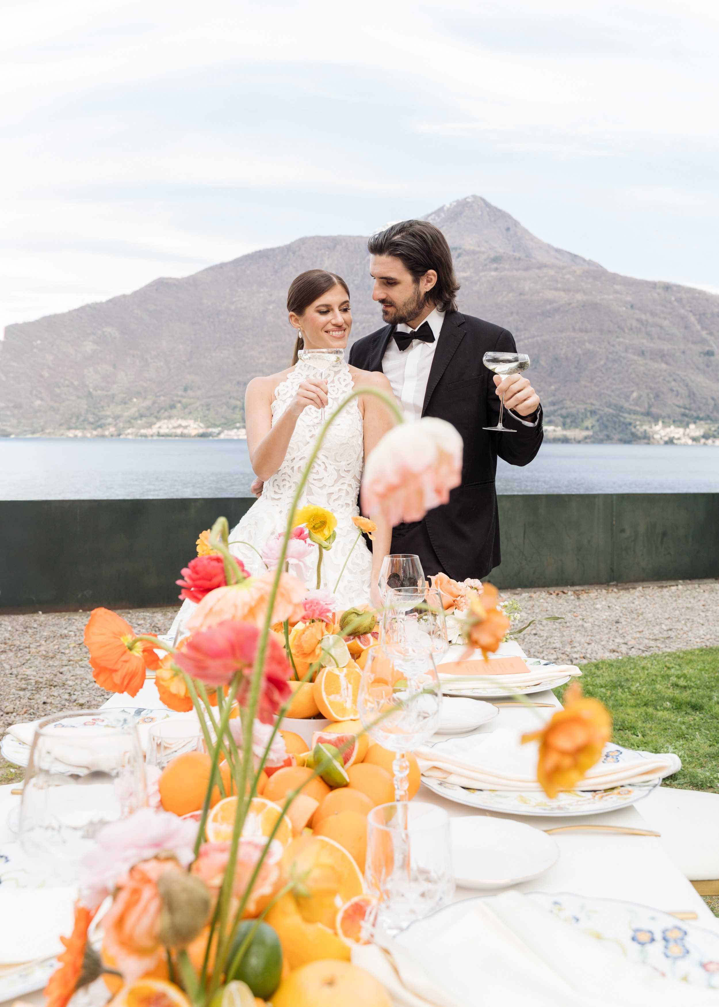 Serena & Dave Aperol Wedding. Proposal Photographer in Lake Como