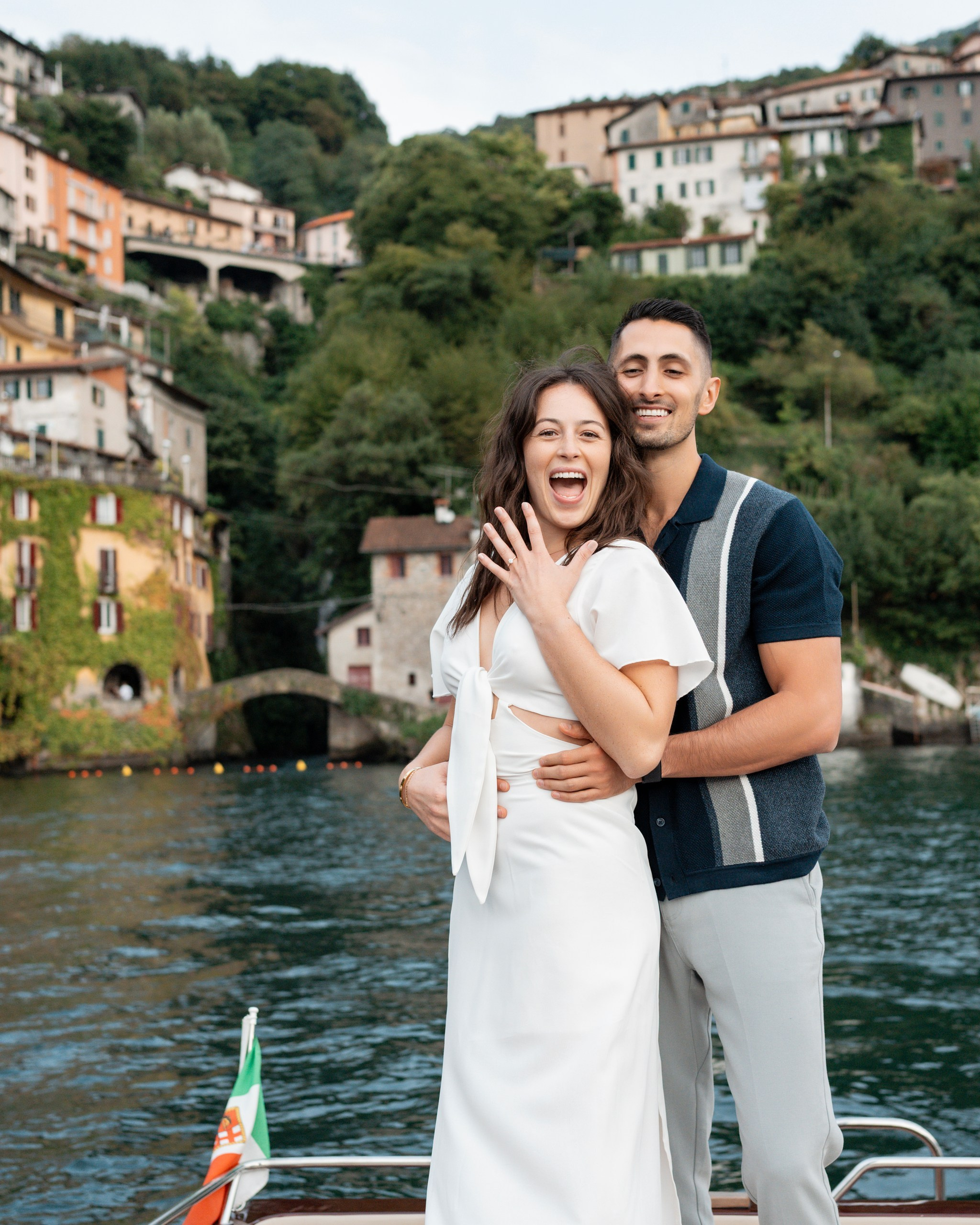 Boat proposal. Fotografo matrimonio Lago di Como Ferrari Media Production