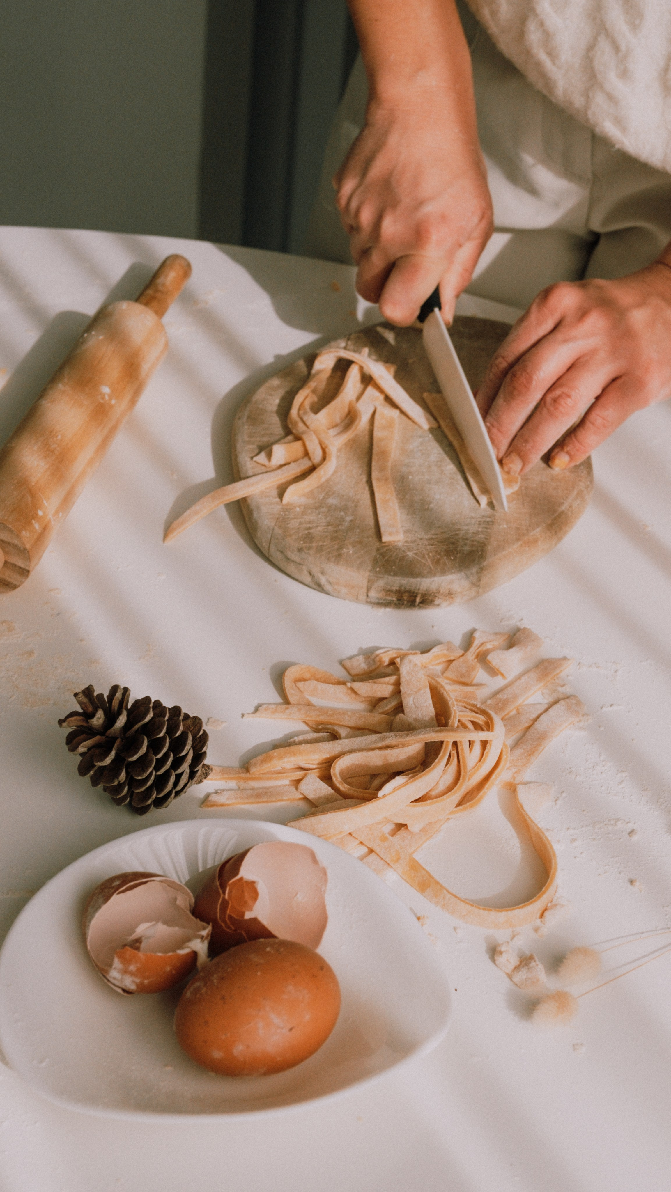 Clase magistral de cocina de pasta. Fotografía profesional en Calafell - Elena Medvedeva