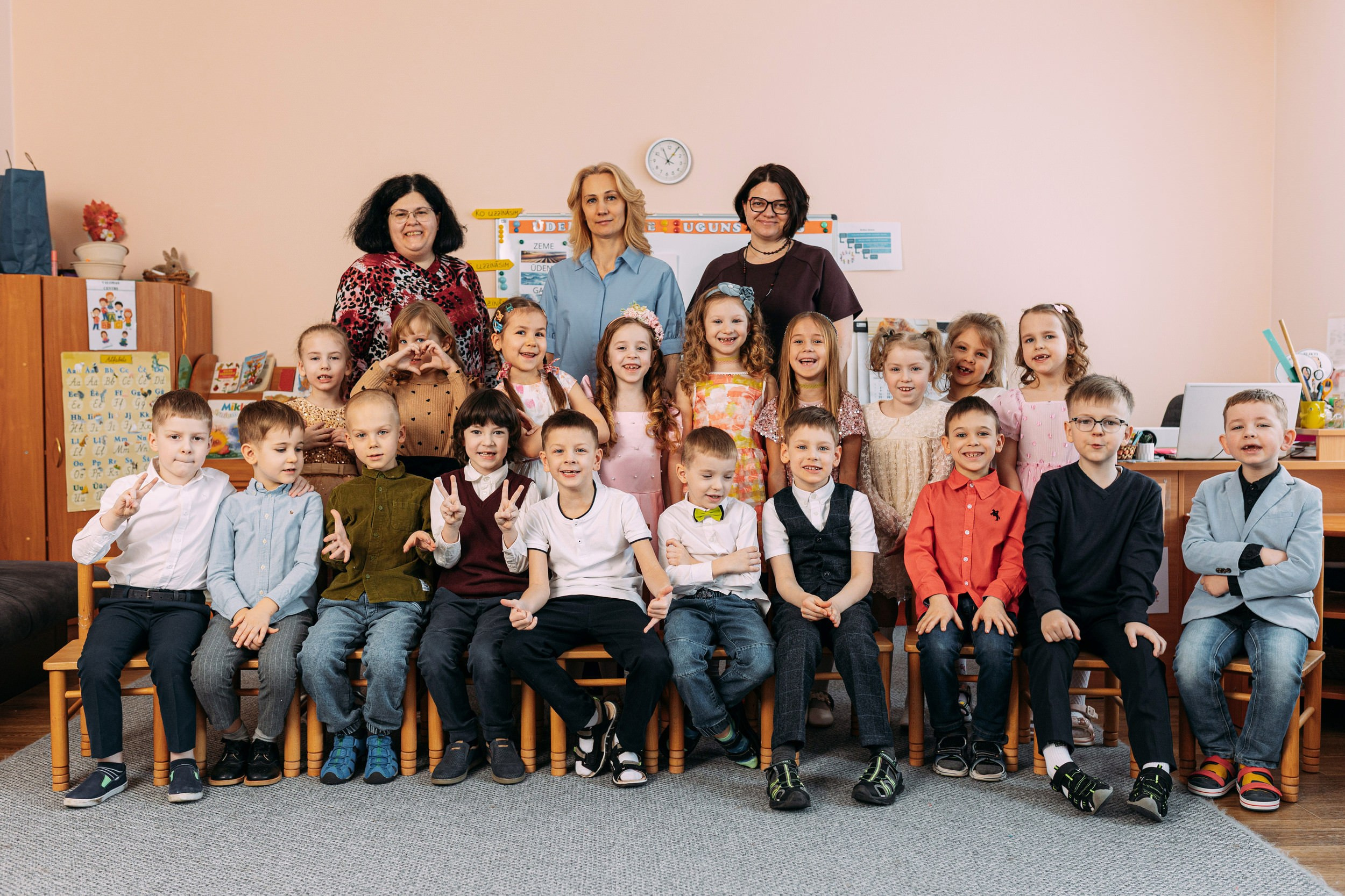 Bērnudārza grupas fotosesija