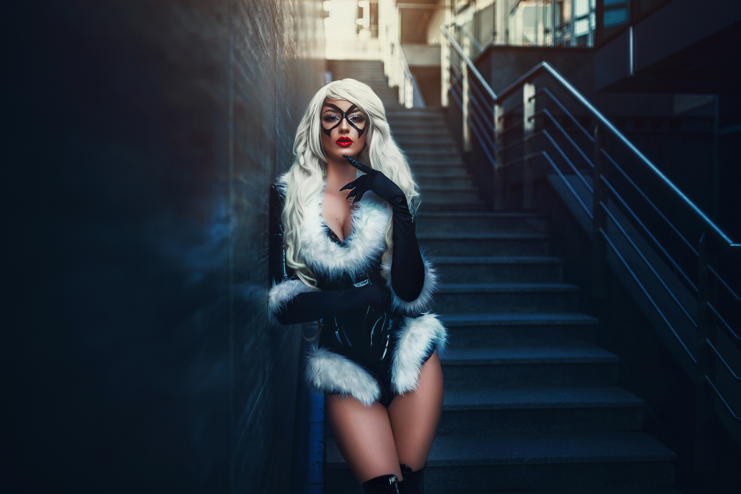 Fantasy cosplay portrait with dramatic studio lighting. Dark aesthetic cosplay photoshoot in Belgrade. Creative fantasy character photography in Serbia