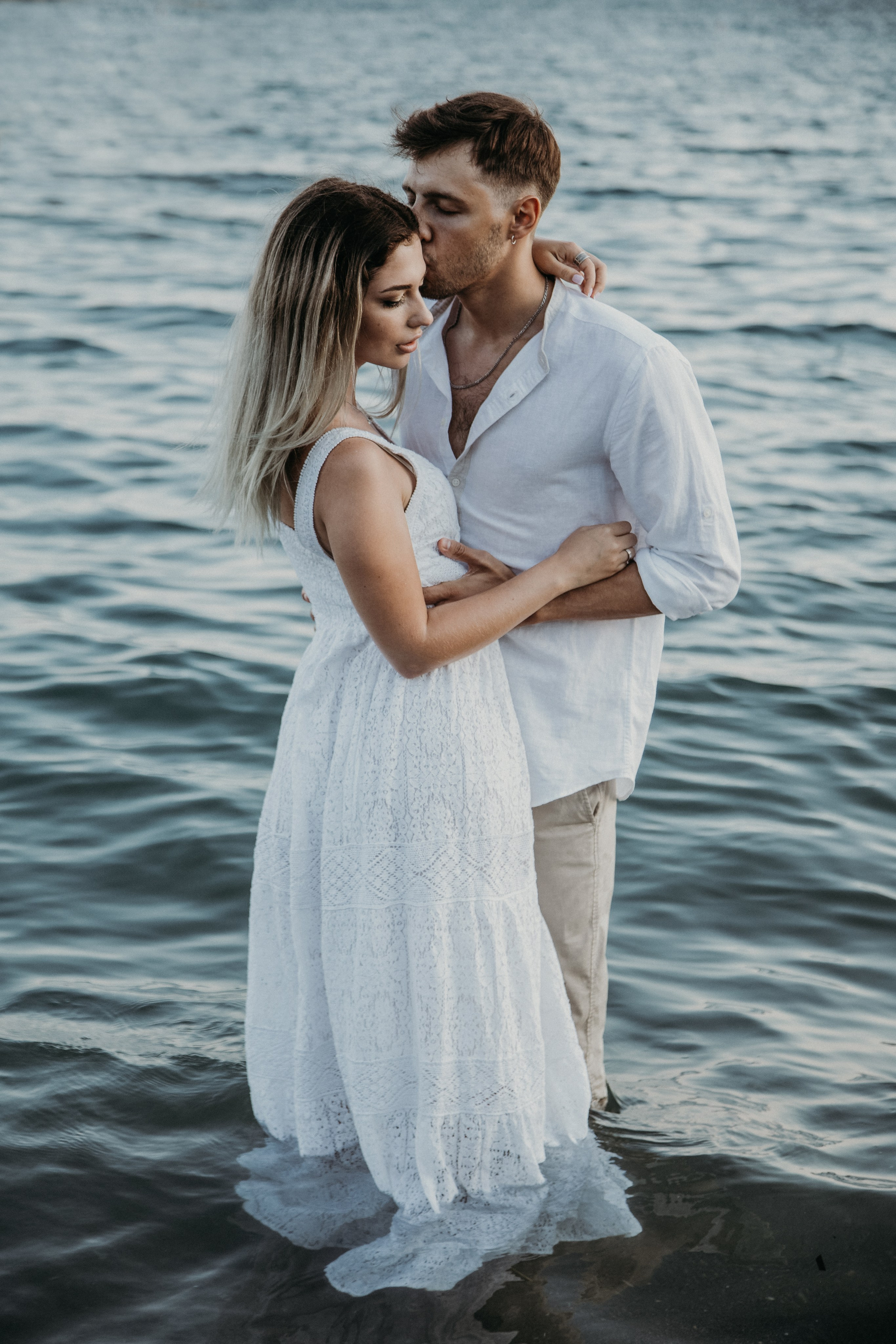Lovely Young Couple Captured on a Beach Walk Near Limassol | Katya Chu Photography. Photographer in Barcelona capturing unique stories | Kate Chumak