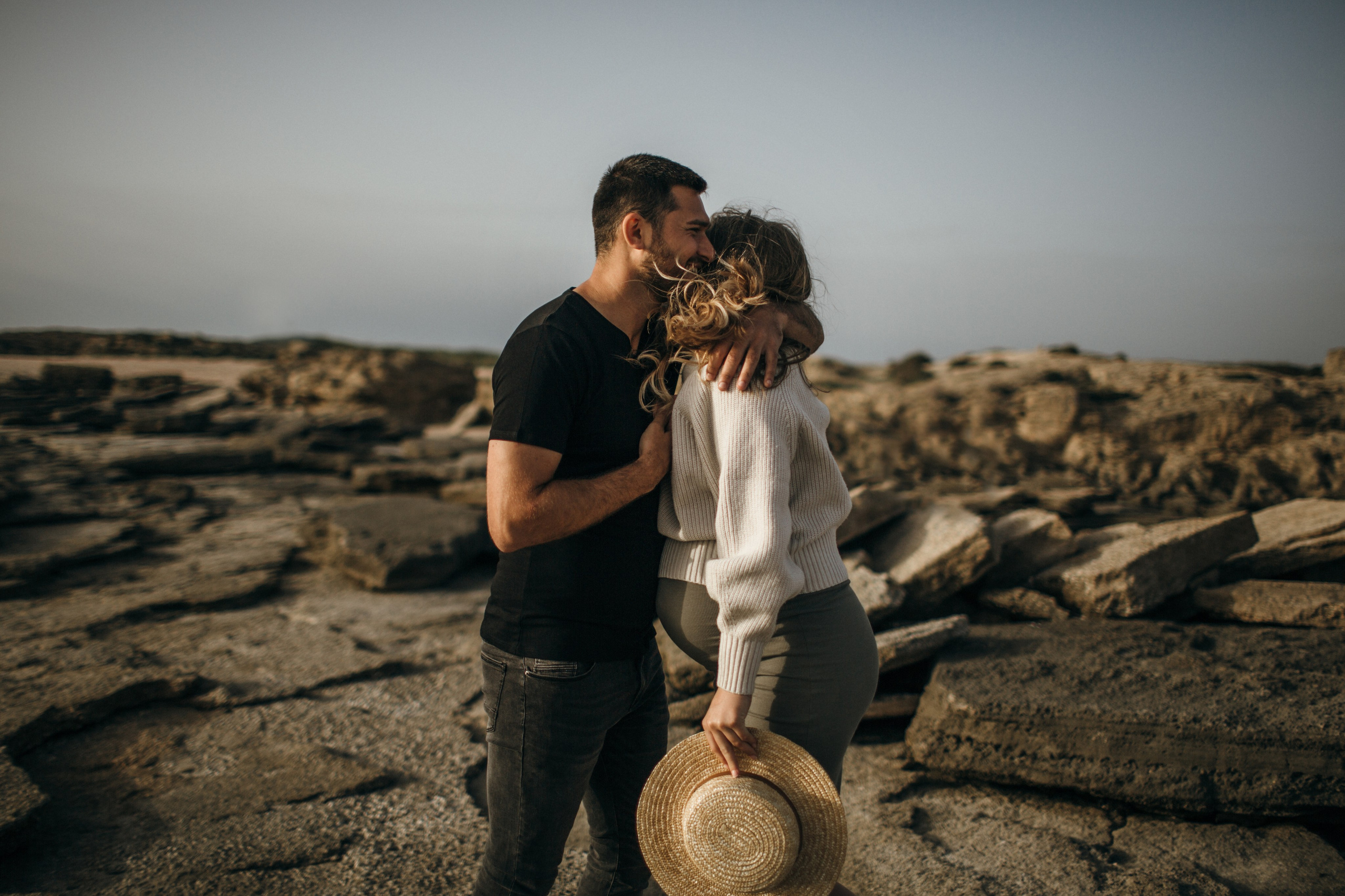 Sasha & Inna at HaBonim beach. Family photographer in Israel