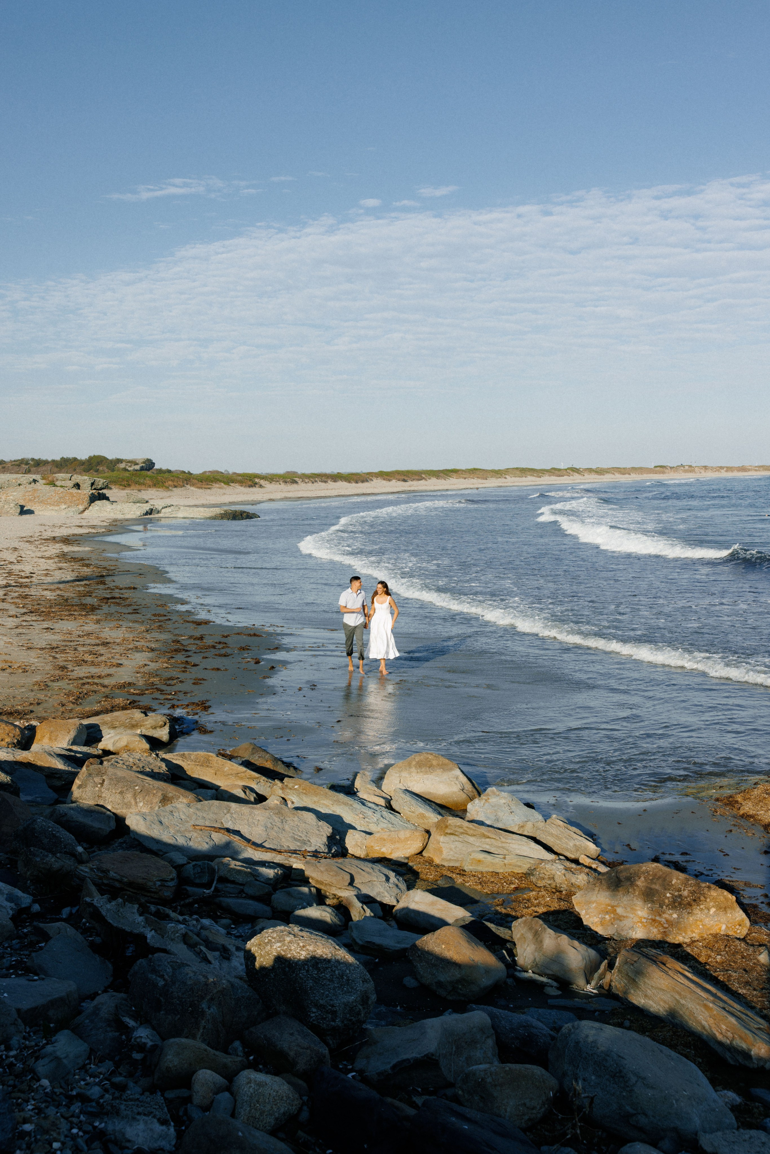 Bella & Nick — Sunset Engagement. Rhode Island Wedding Photographer Tati Simpson