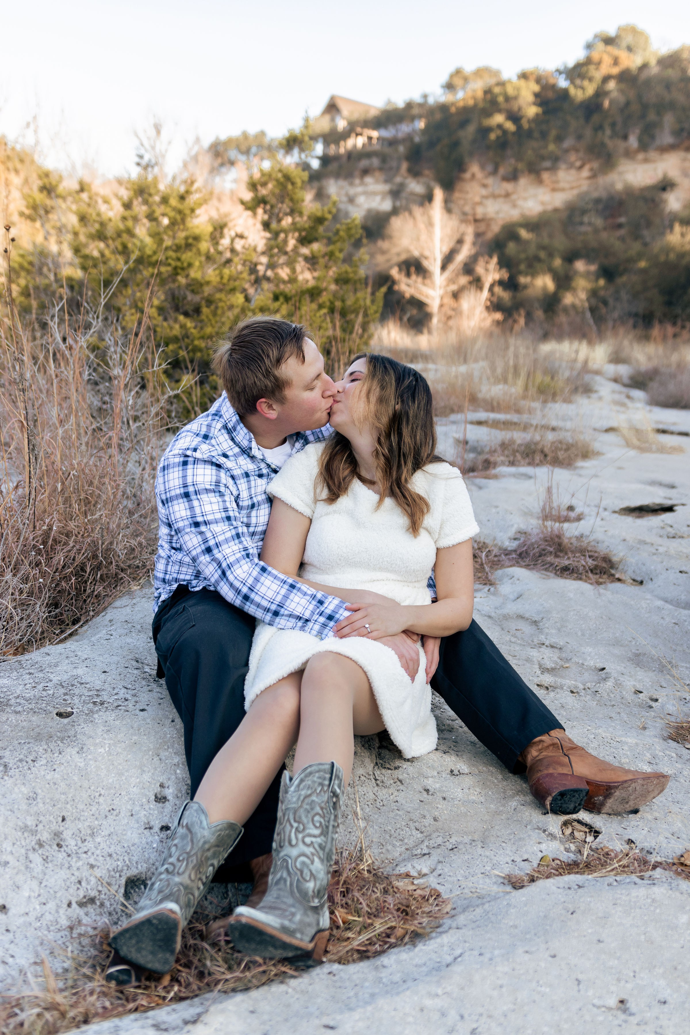 Pamela and Tyler’s engagement photoshoot at the Greenbelt Flats in Austin