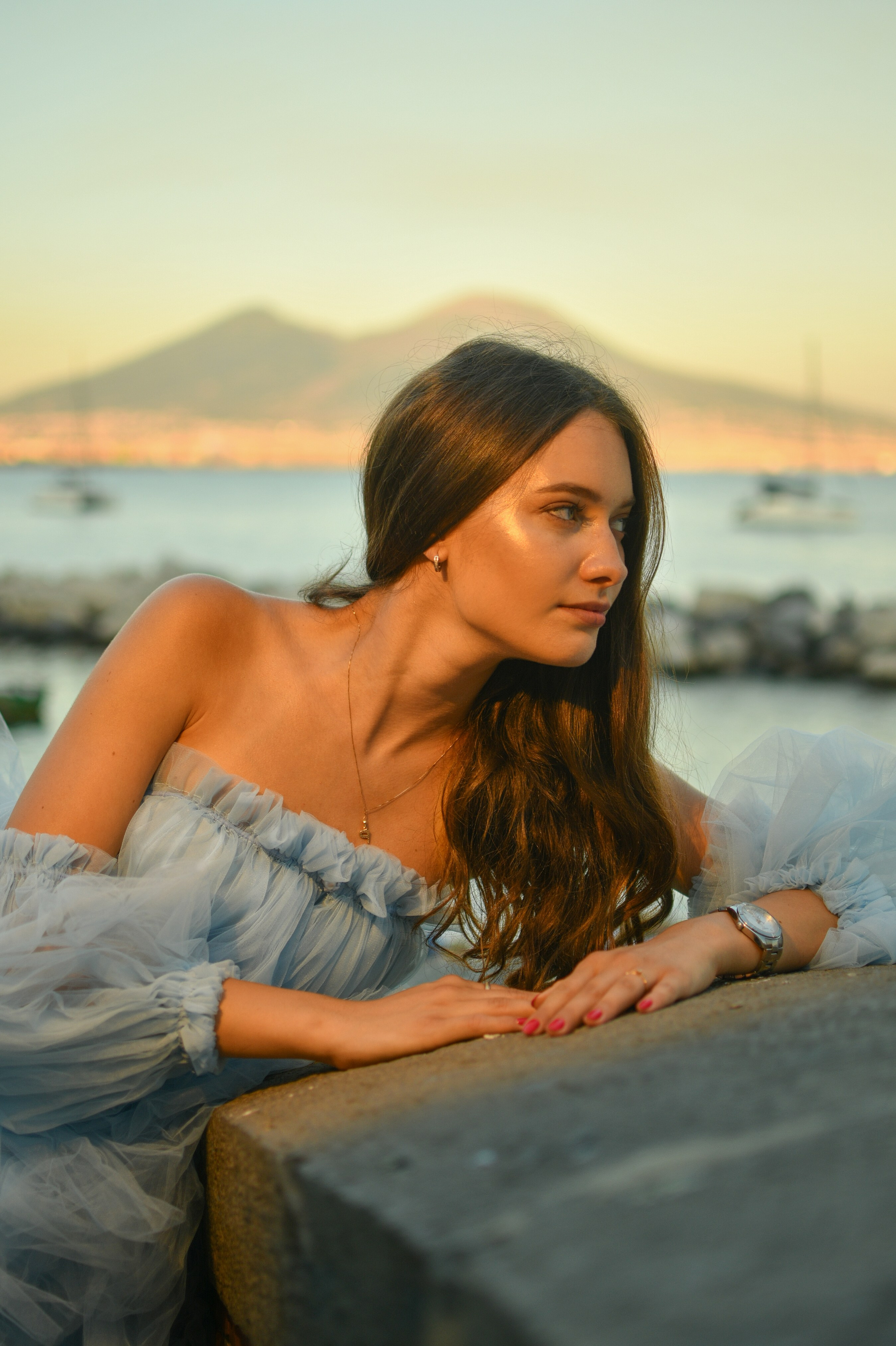 Photoshoot in tulle dresses. Фотограф в Неаполе