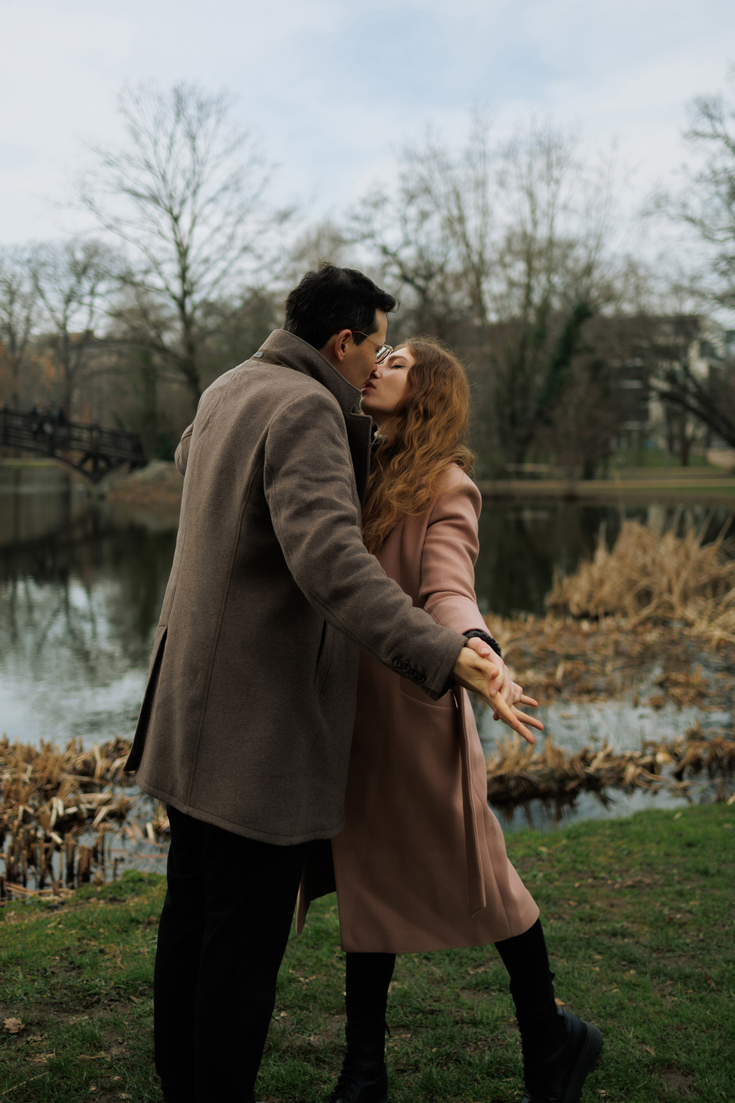 Love Story in Leipzig Park. Emotional&Cinematic Couple Photoshoot by Kristina Kozheltsova. Kristina Kozheltsova- Soulful Portrait&Lifestyle&Love Story Photographer in Leipzig, Germany