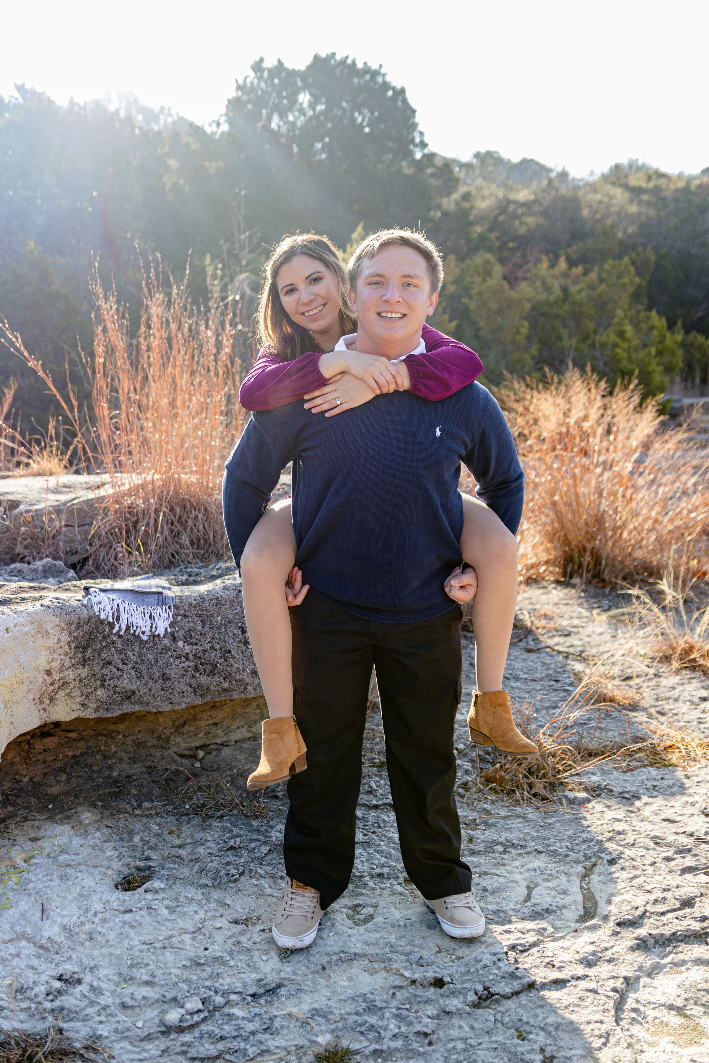 Pamela and Tyler’s engagement photoshoot at the Greenbelt Flats in Austin