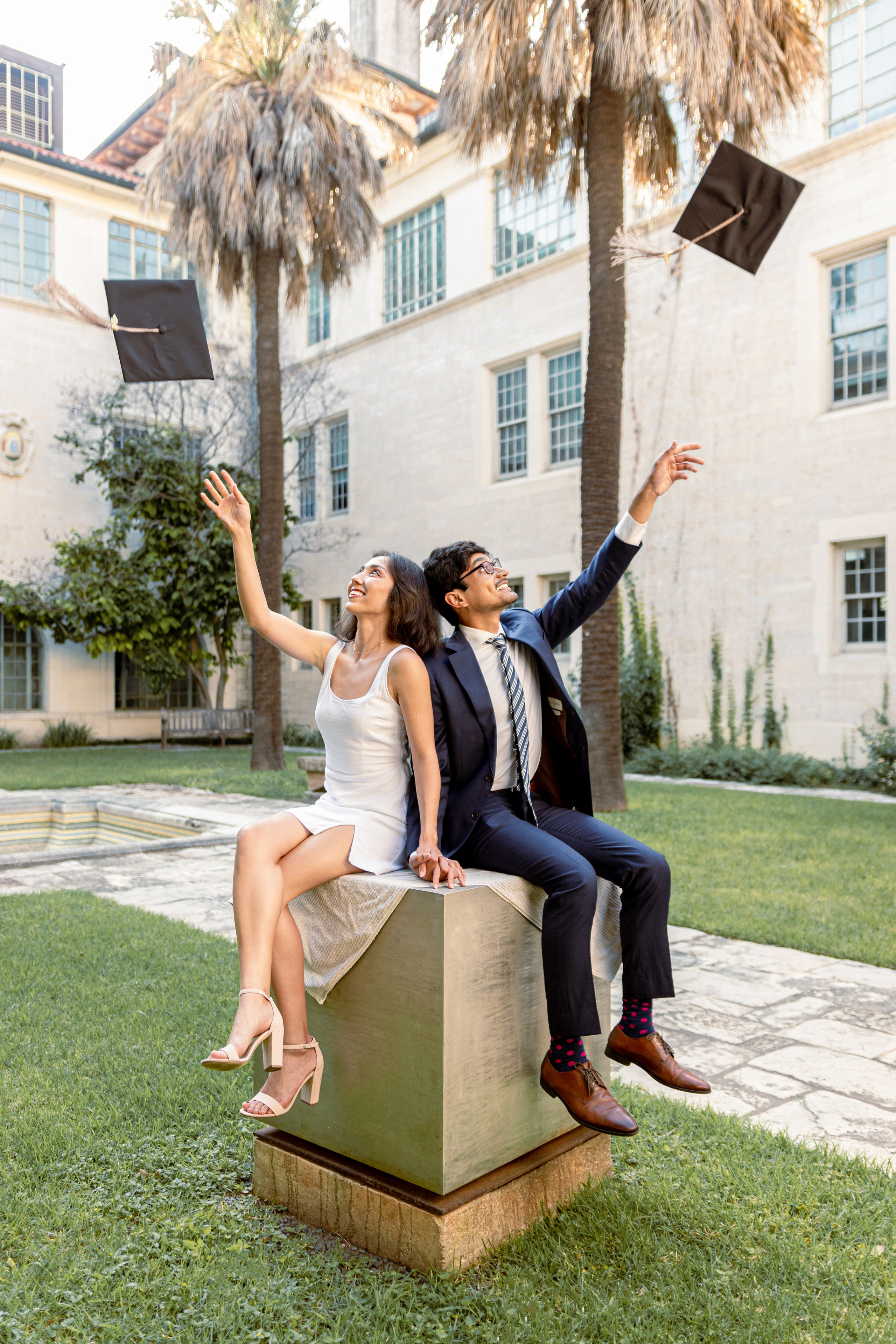 Samir's graduation photoshoot at the University of Texas Austin